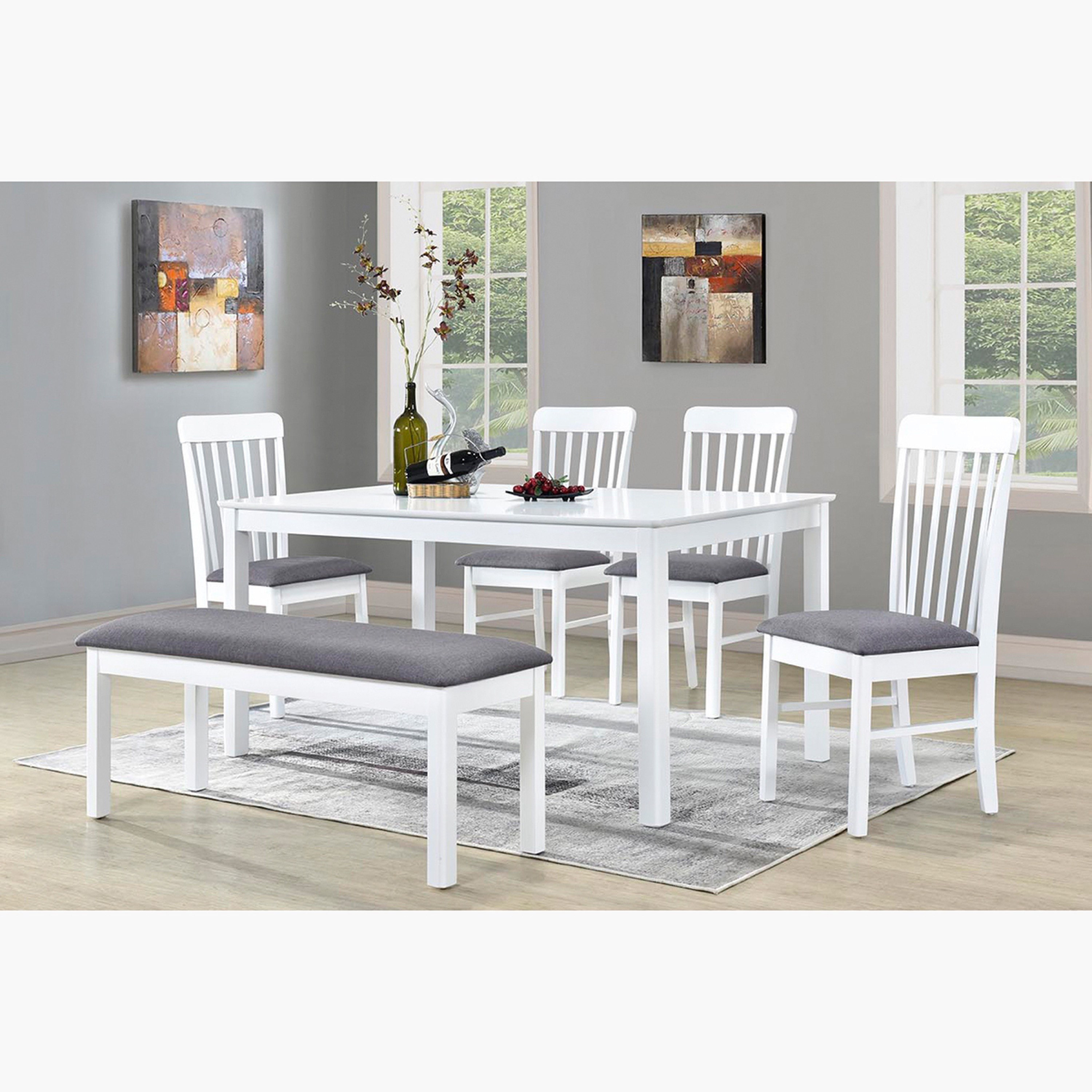 طقم سفرة 6 مقاعد ومقعد بنش من بوسطن-hbxfurniture-diningtablesandsets-diningsets-sixseater-image-1