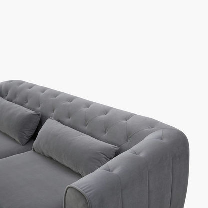 Alison 2-Seater Velvet Sofa with 2 Cushions
