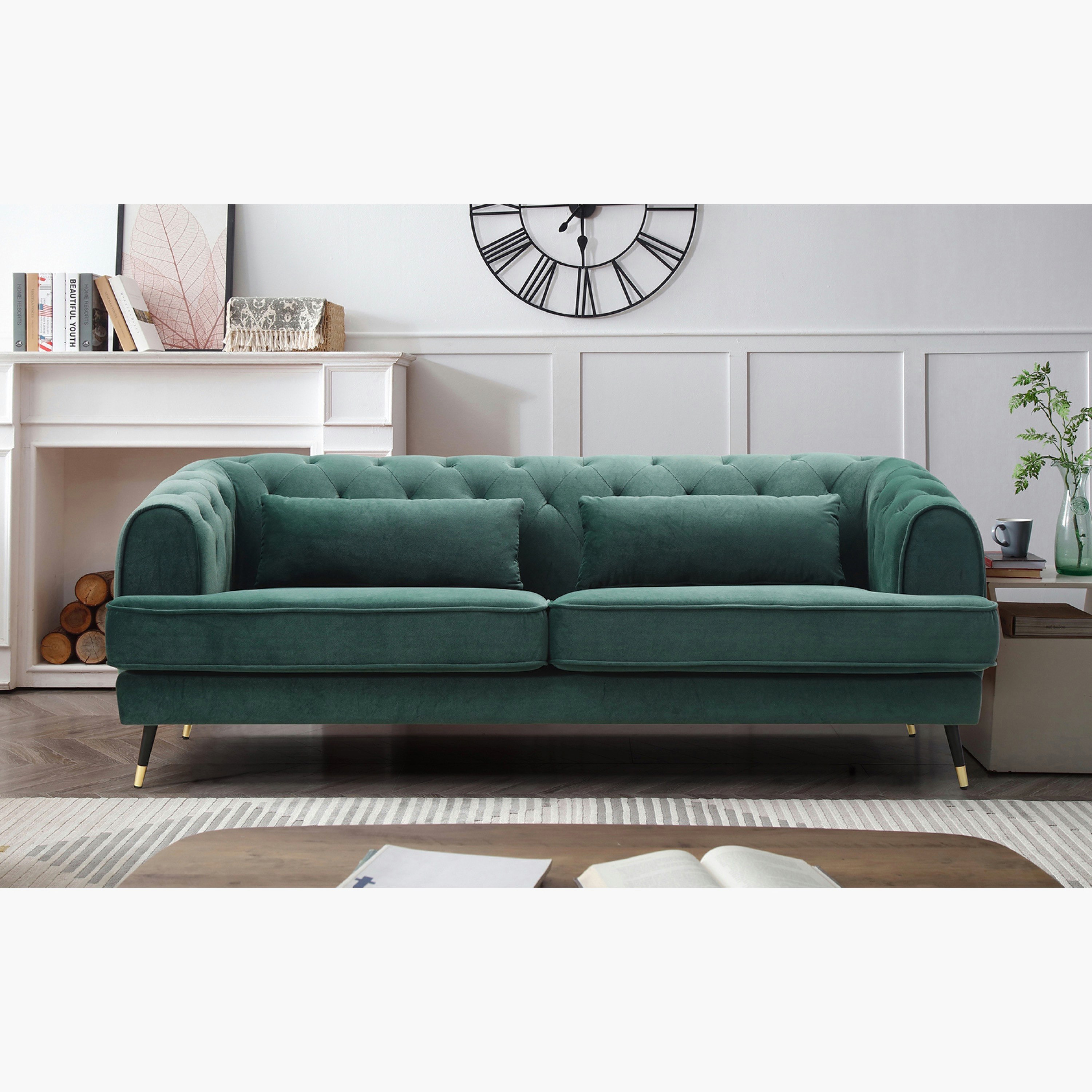 كنبة مخمليّة 3 مقاعد مع وسادتين من آليسون-hbxlivingroom-sofasandarmchairs-sofas-image-1