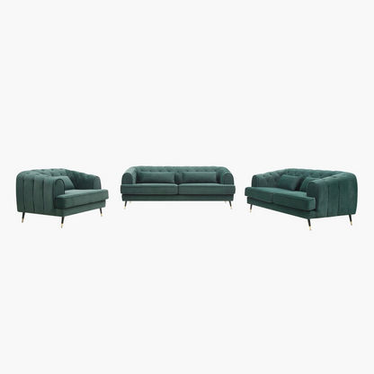 Alison 3-Seater Velvet Sofa with 2 Cushions