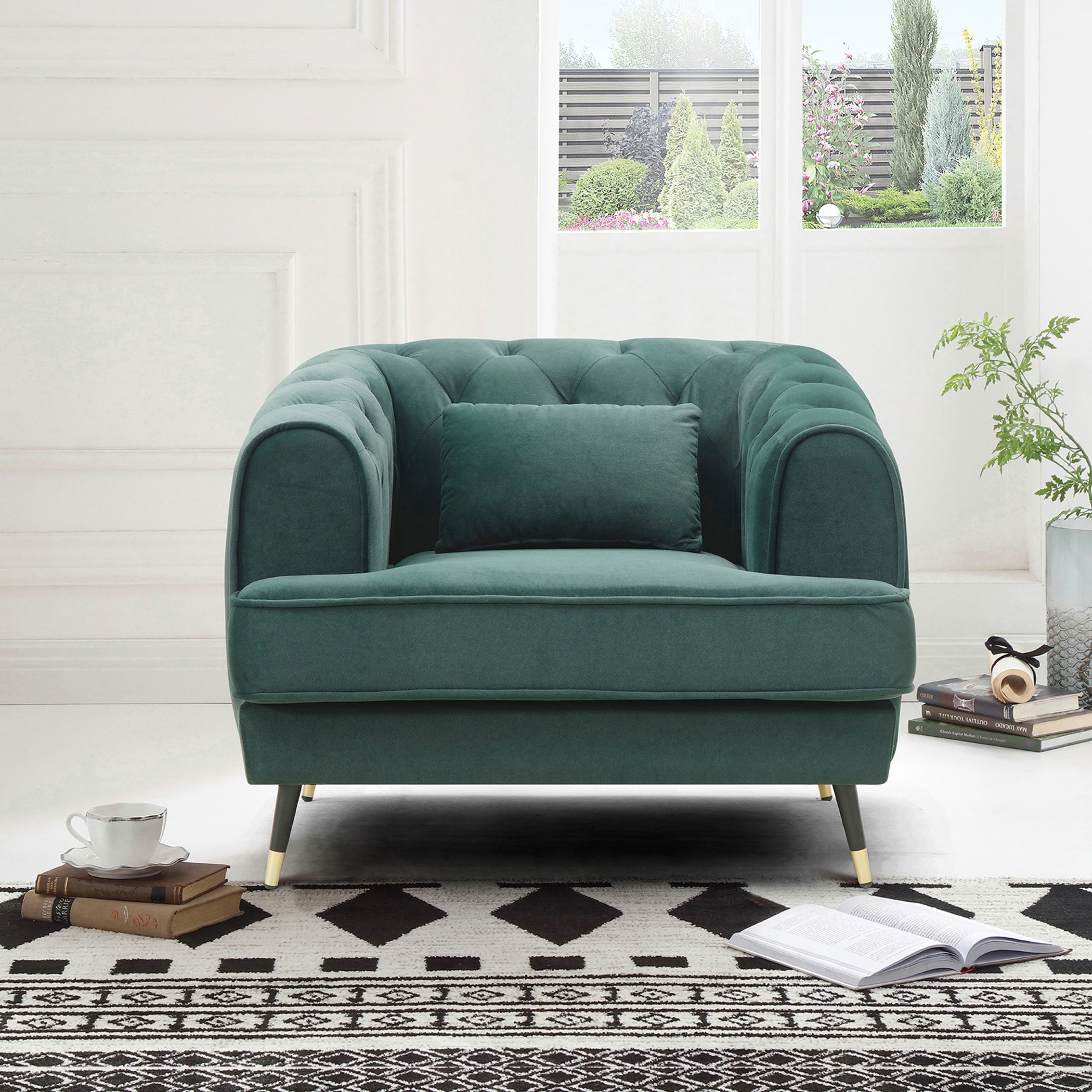 كنبة مخمليّة مقعد واحد مع وسادة من آليسون-hbxlivingroom-sofasandarmchairs-sofas-image-1