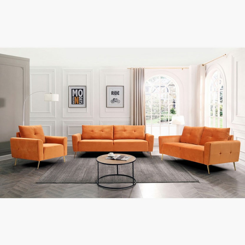 Turin 3-Seater Velvet Sofa-Sofas-image-5