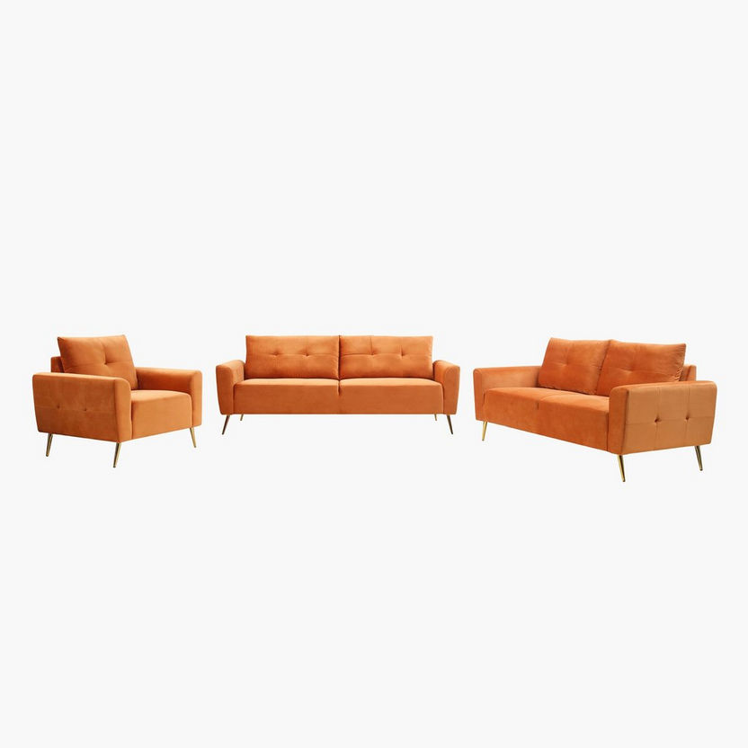 Turin 2-Seater Velvet Sofa-Sofas-image-4