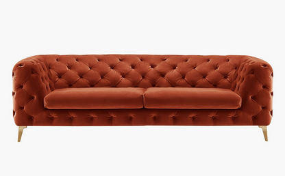 Carolina 3-Seater Velvet Tufted Sofa