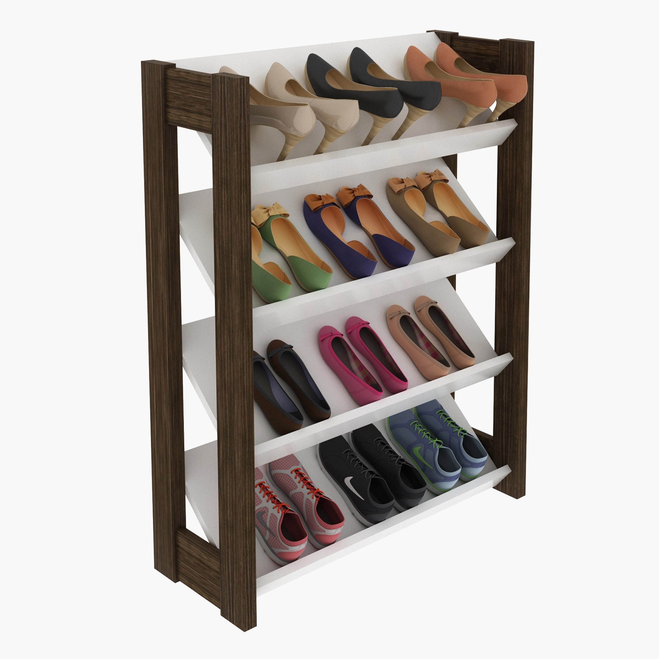رف أحذية بـ4 طوابق لـ12 زوجا من مالتا-hbxbedroom-shoecabinetsandracks-image-2