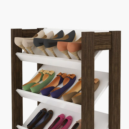 Malta 4-Tier Shoerack for 12 Pairs of Shoes