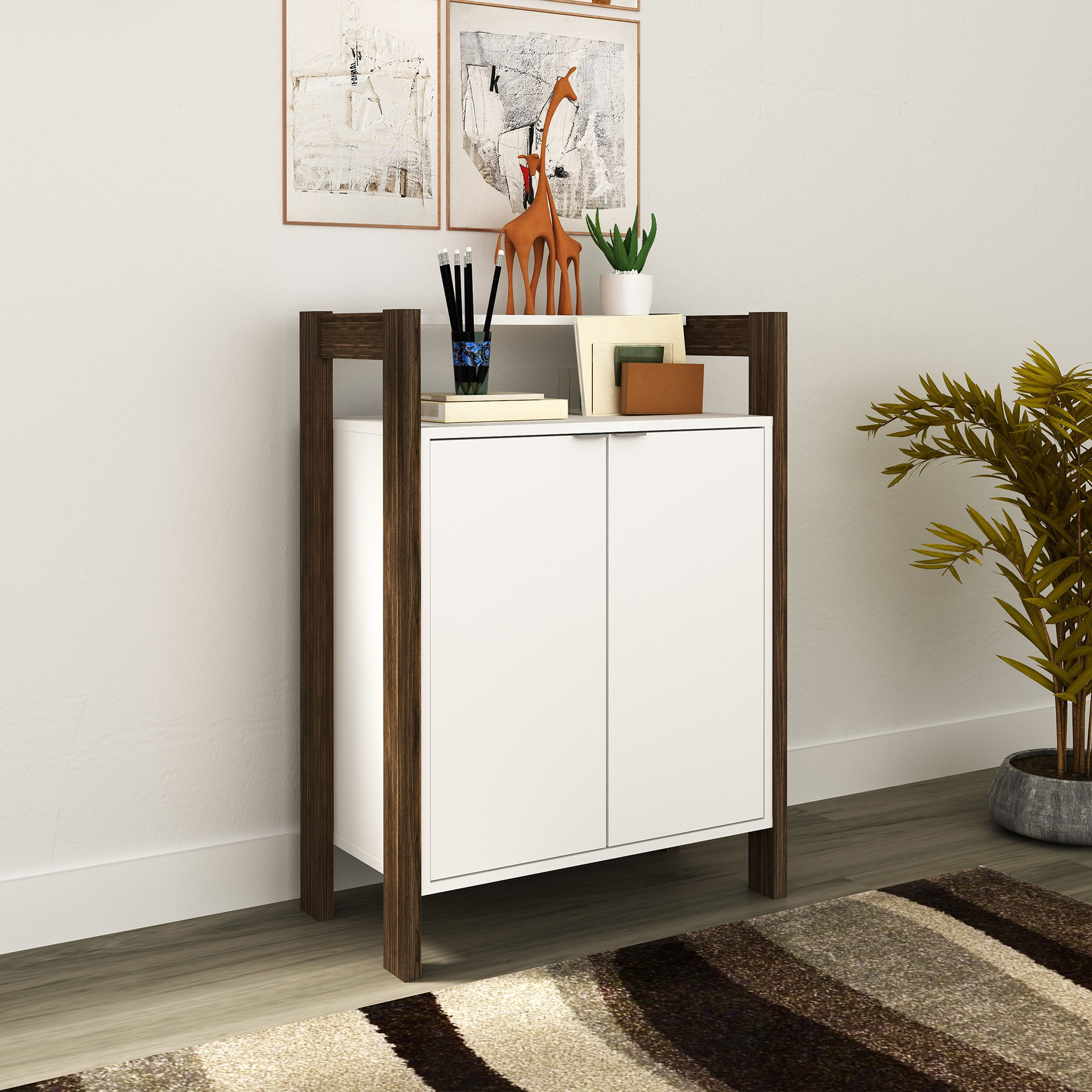 خزانة متعددة الاستخدامات ببابين من مالتا-hbxfurniture-diningroom-buffetsandsideboards-image-1