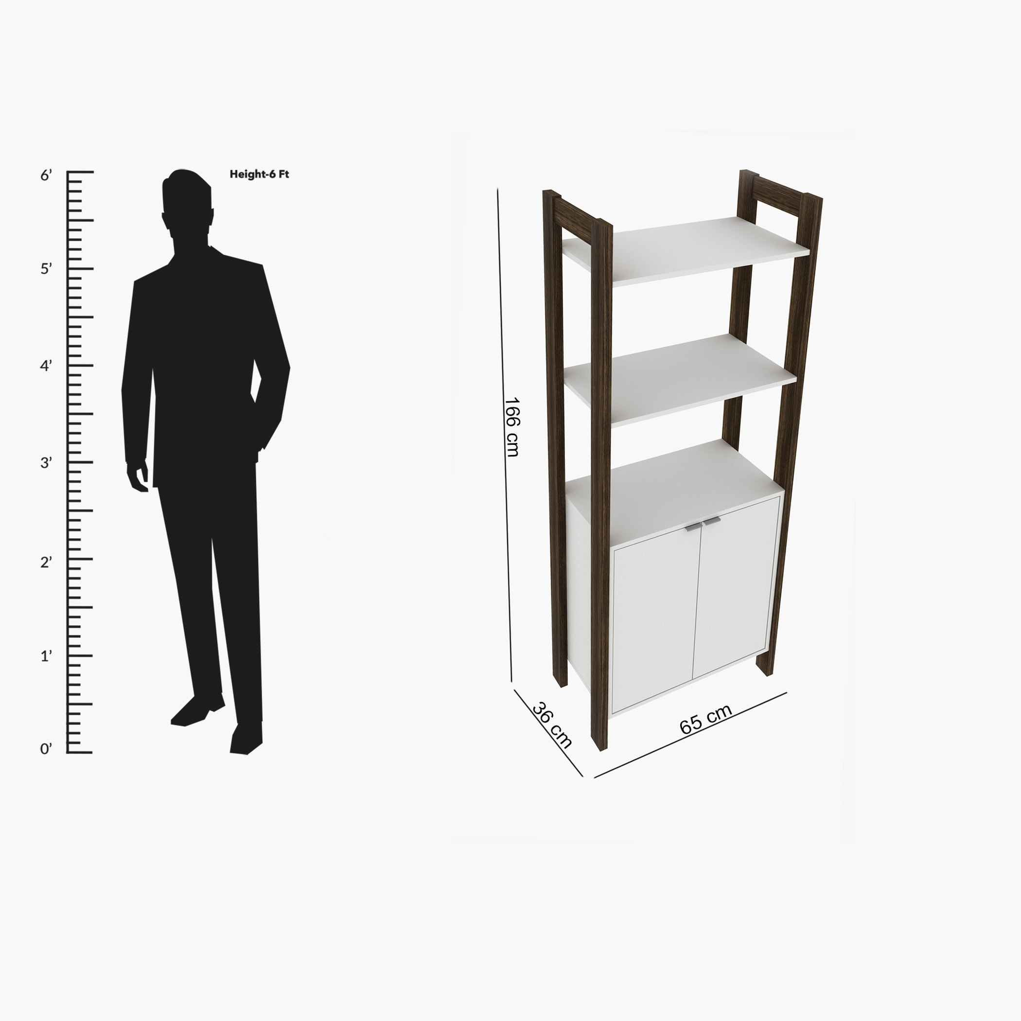 خزانة كتب ببابين وأرفف من مالتا-hbxfurniture-office-bookcases-image-8