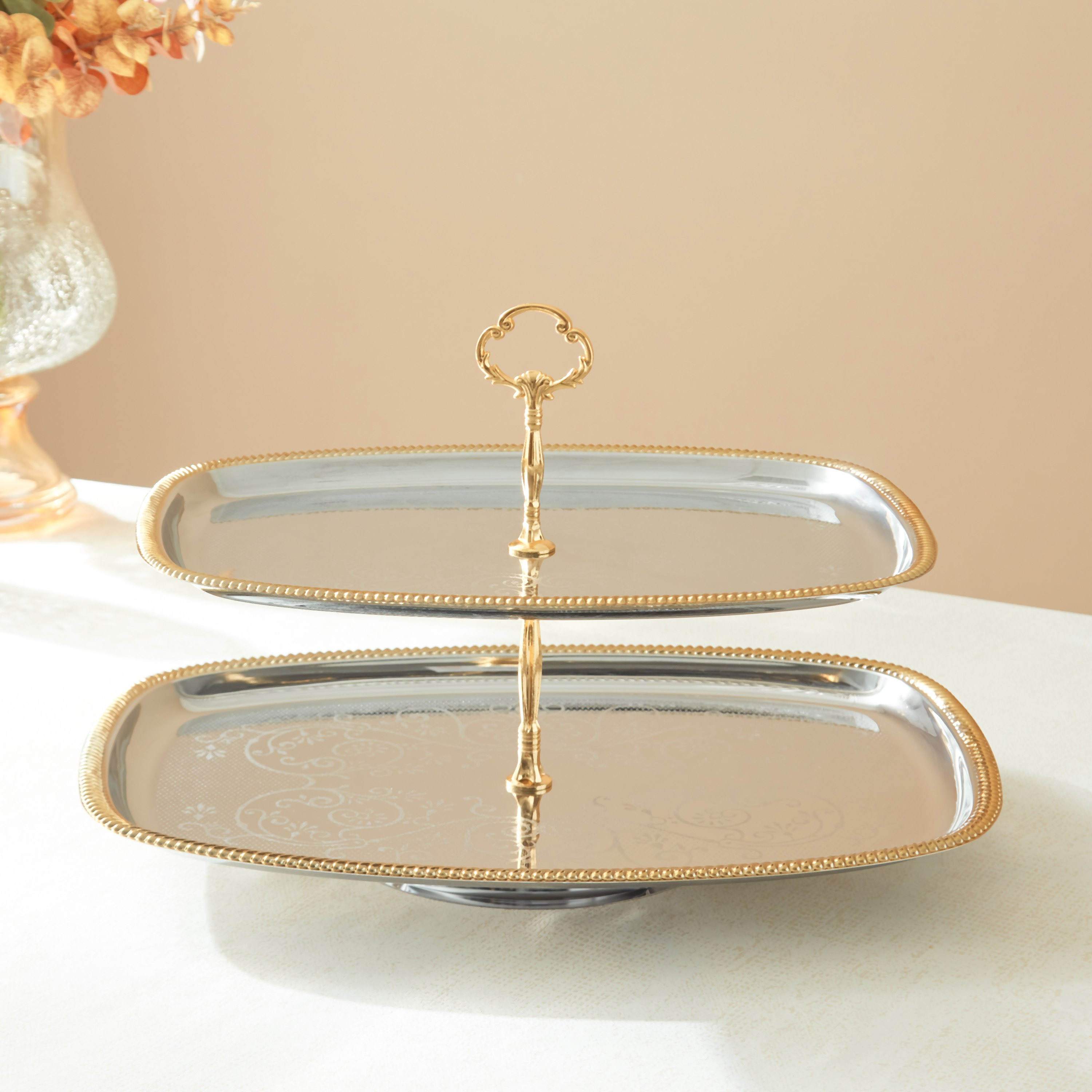 Festive 2-Tier Cake Platter-hbxdecorandfurnishings-tabletop-serveware-image-2