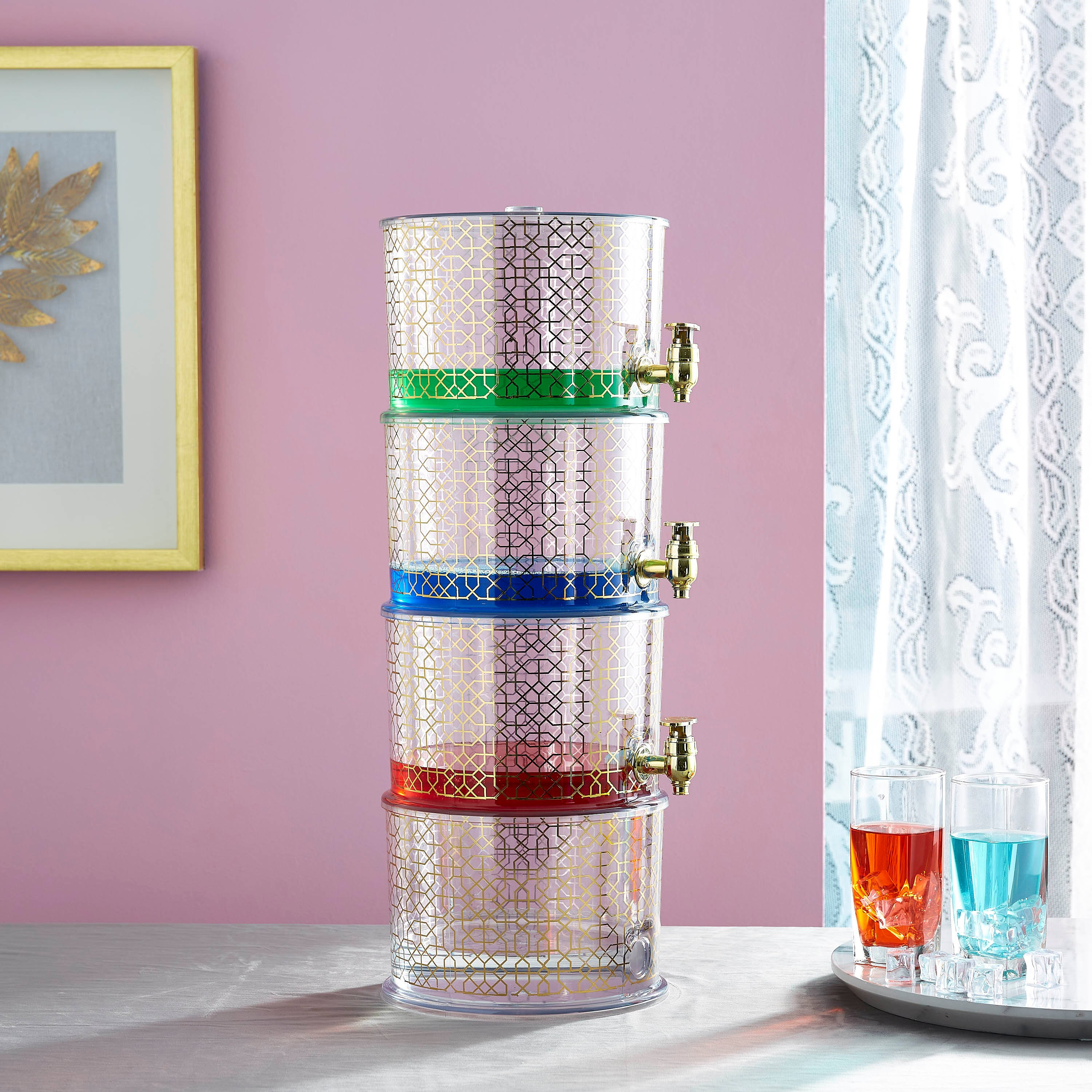 طقم موزع عصير 3 طوابق من مشربية - 15 لتر-hbxhomeware-hbxkitchen-image-2