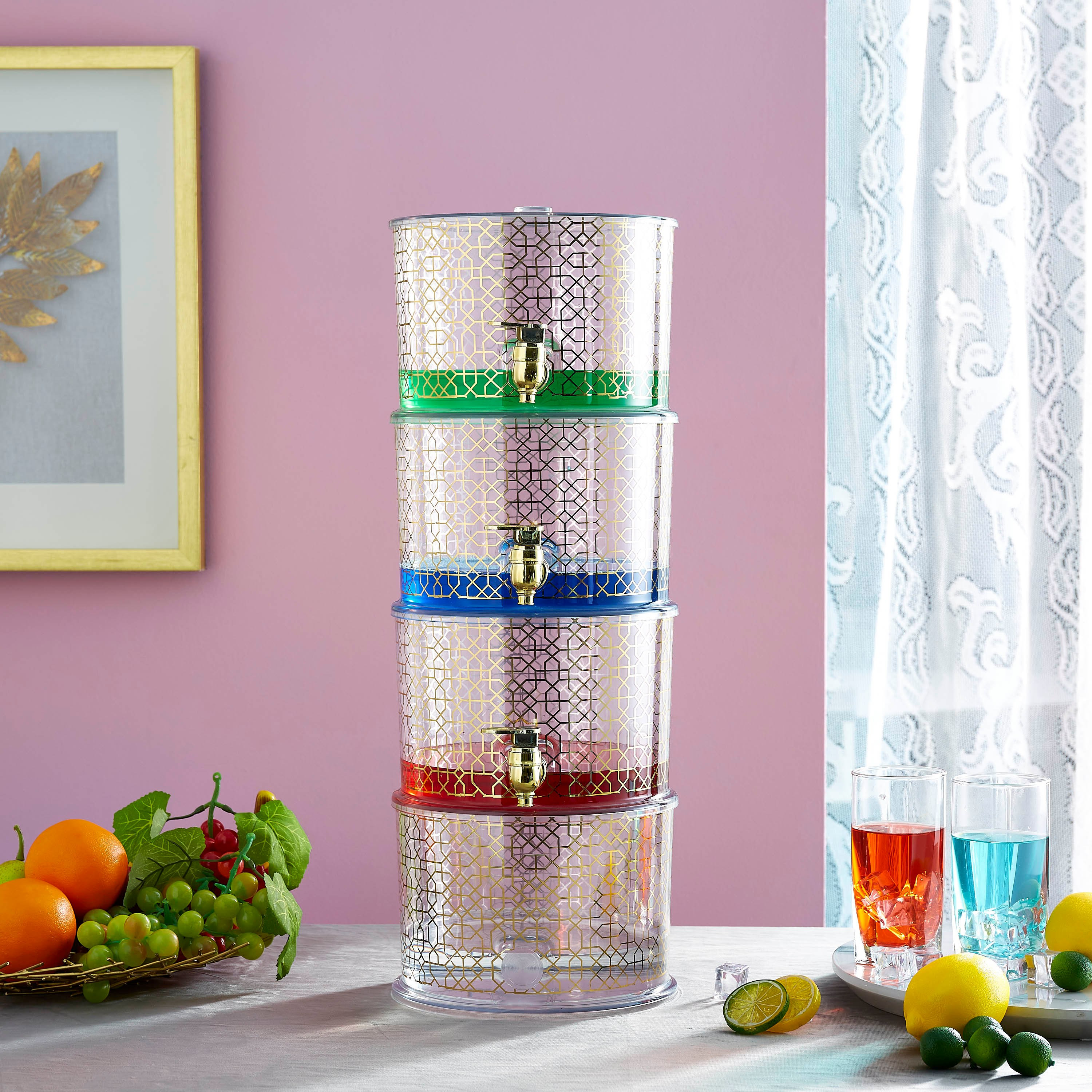 طقم موزع عصير 3 طوابق من مشربية - 15 لتر-hbxhomeware-hbxkitchen-image-5