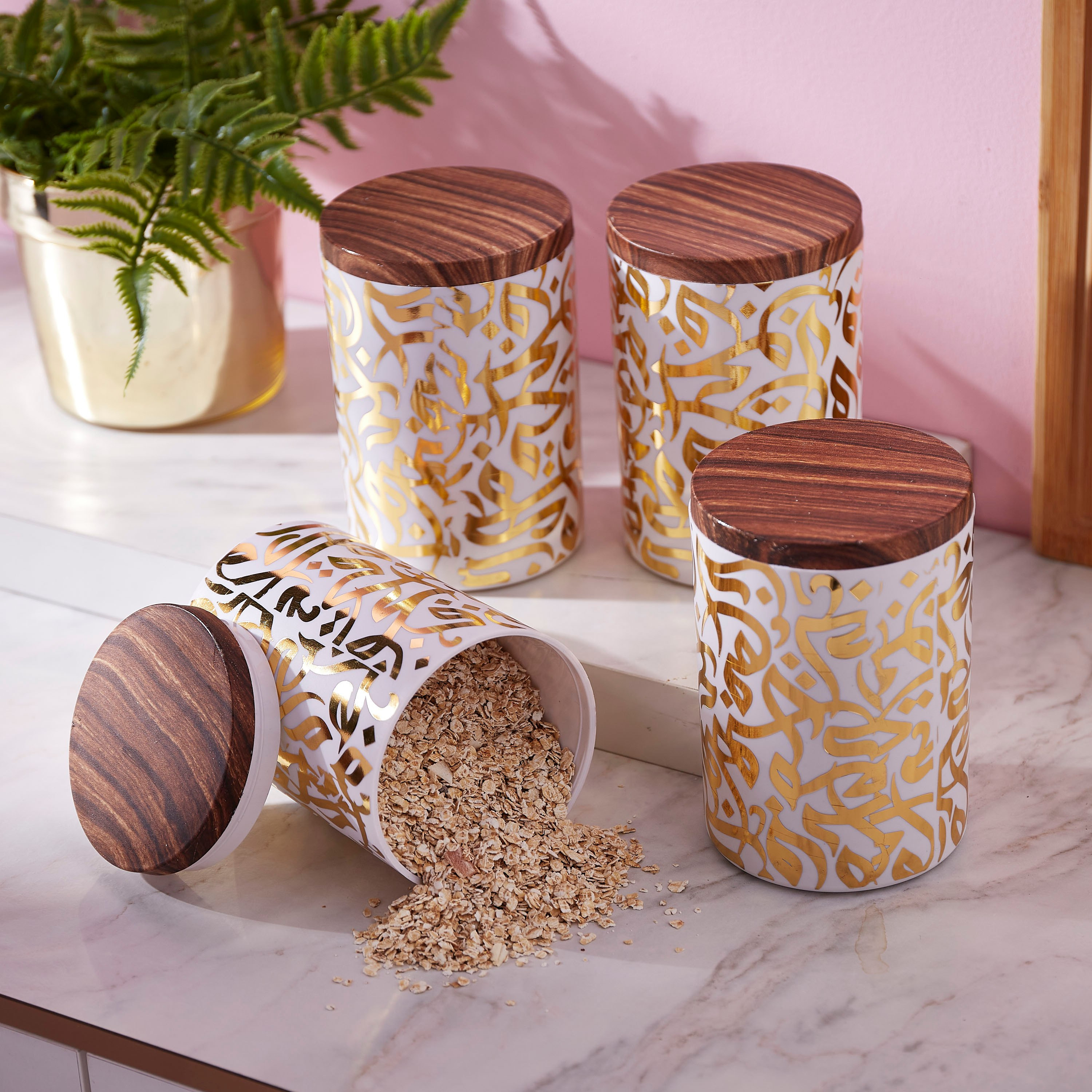 حاوية تخزين طعام من كاليجرافي - طقم من 4 قطع-hbxhomeware-hbxkitchen-image-2