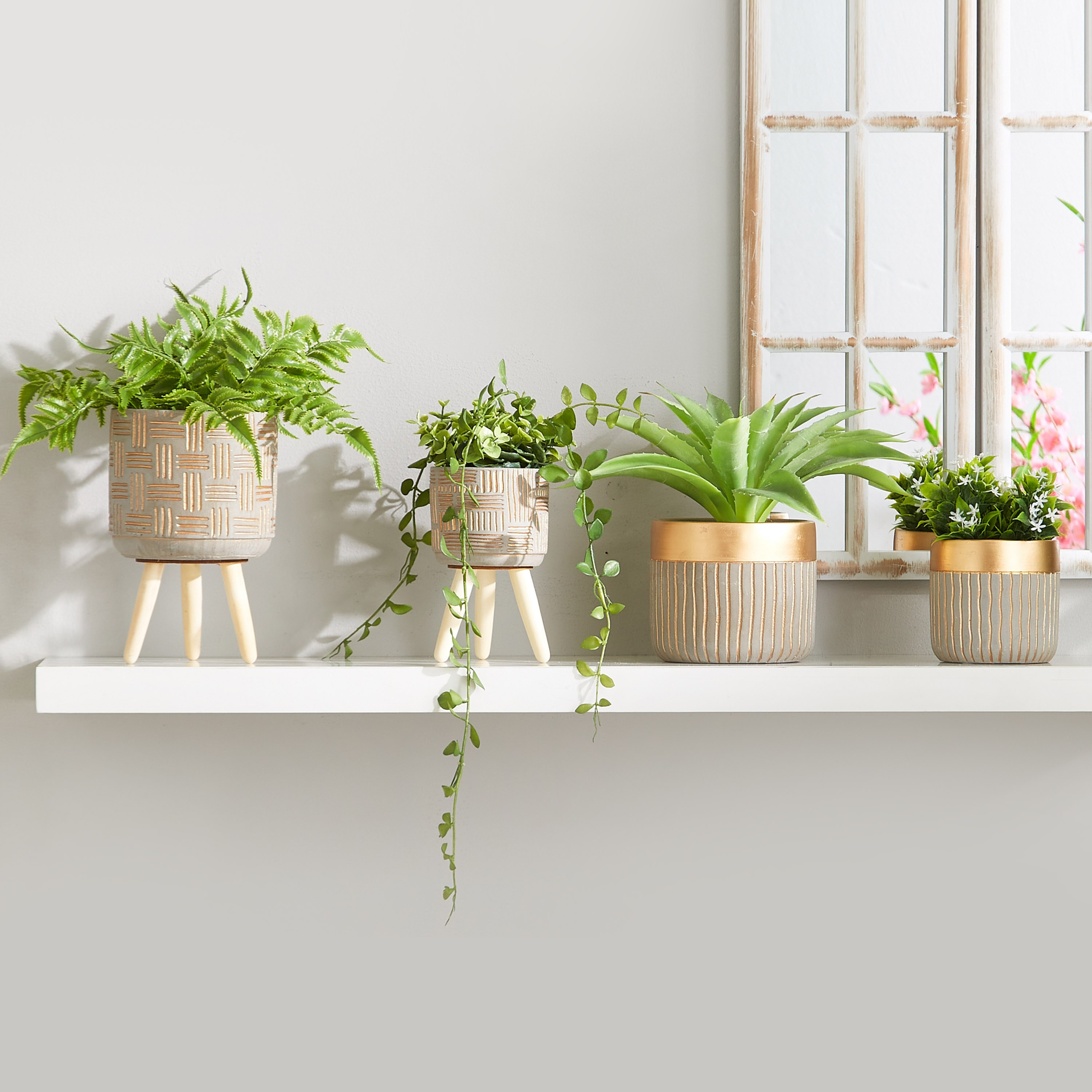 إصيص حديقة أسمنت من سيجو-hbxdecorandfurnishings-homeaccessories-artificialflowersandplants-image-4