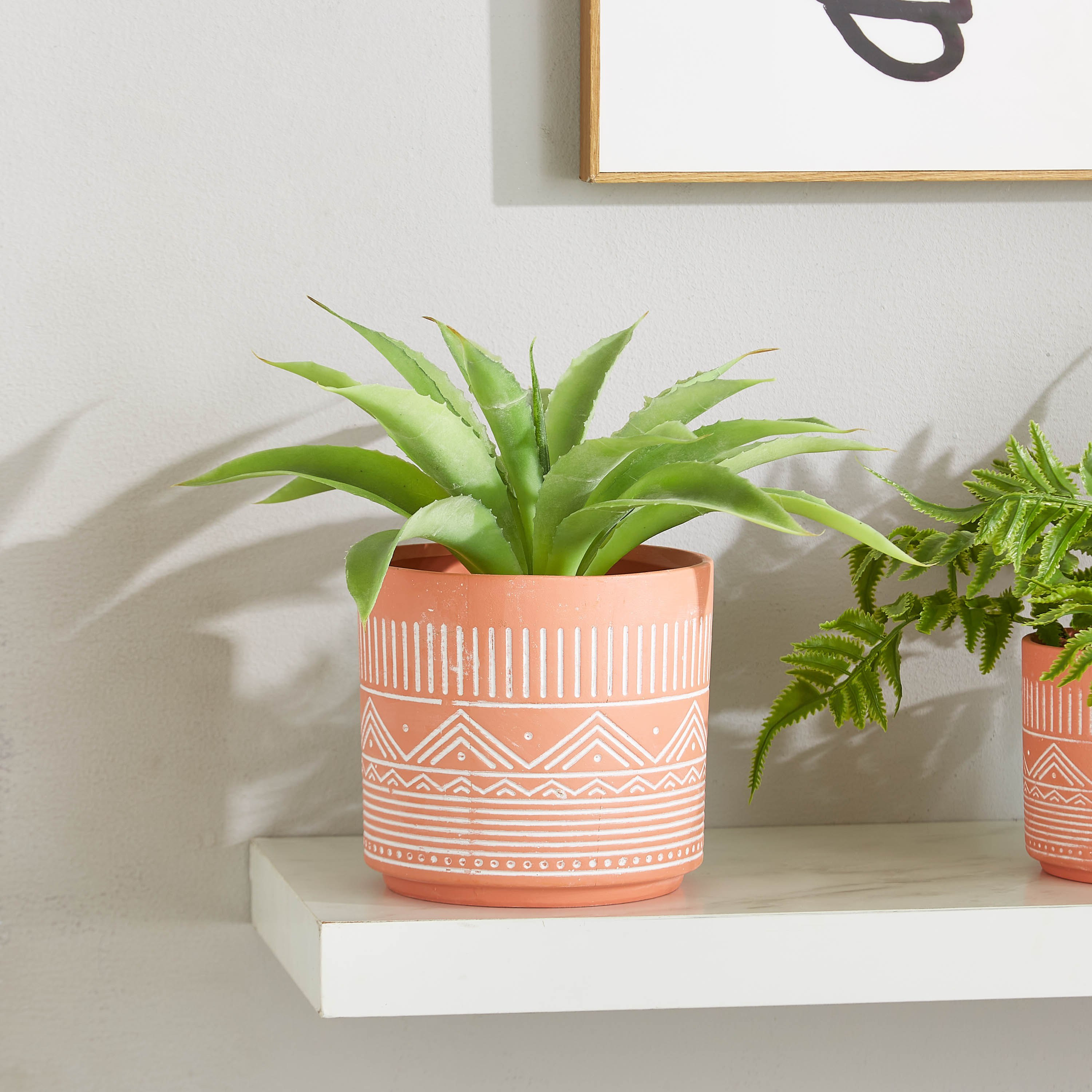 Maison Dolomite Diamond Design Garden Pot-hbxdecorandfurnishings-homeaccessories-artificialflowersandplants-image-1