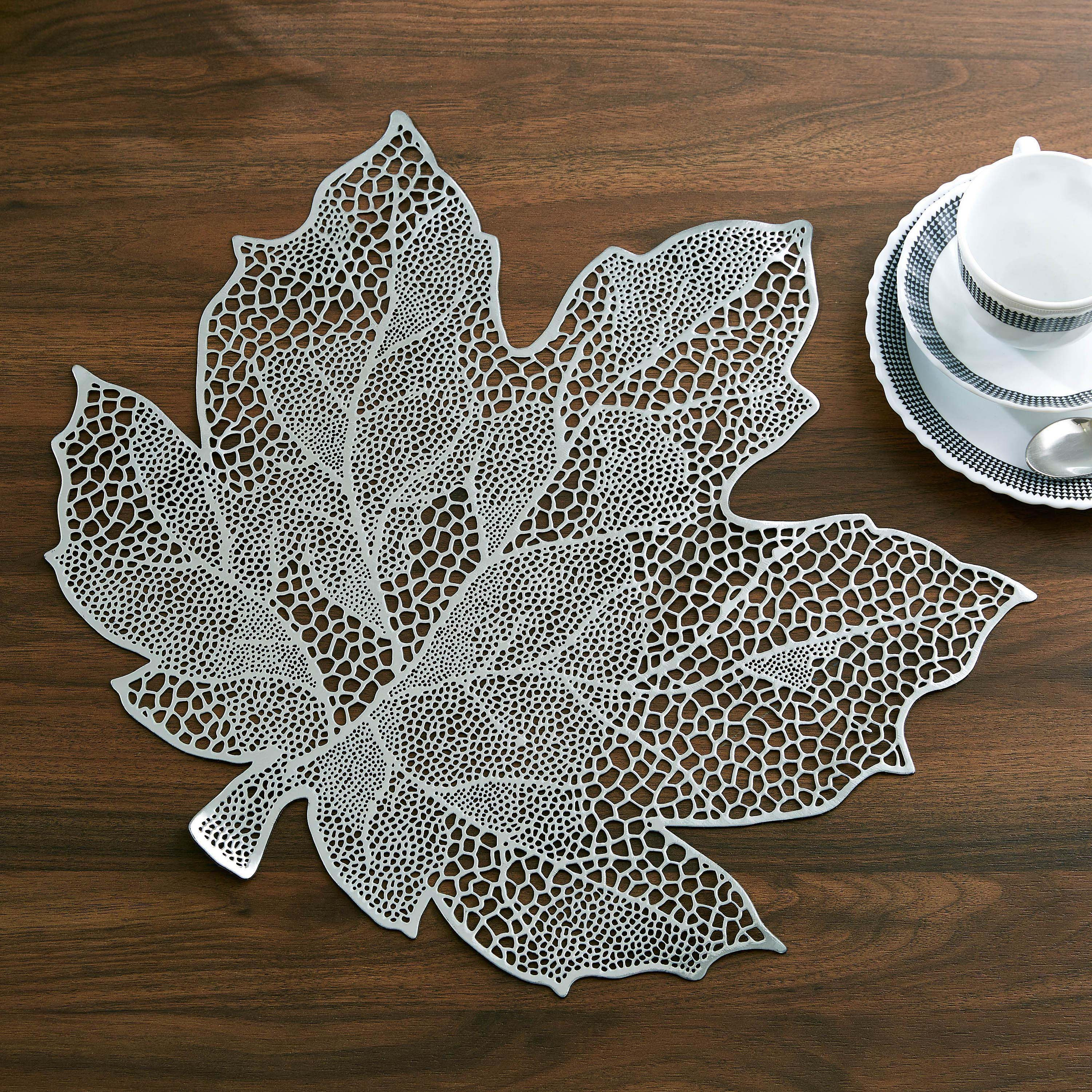 لبادة صحون بي في سي من ليف - 42x43 سم-hbxdecorandfurnishings-homefurnishings-tablelinens-image-1
