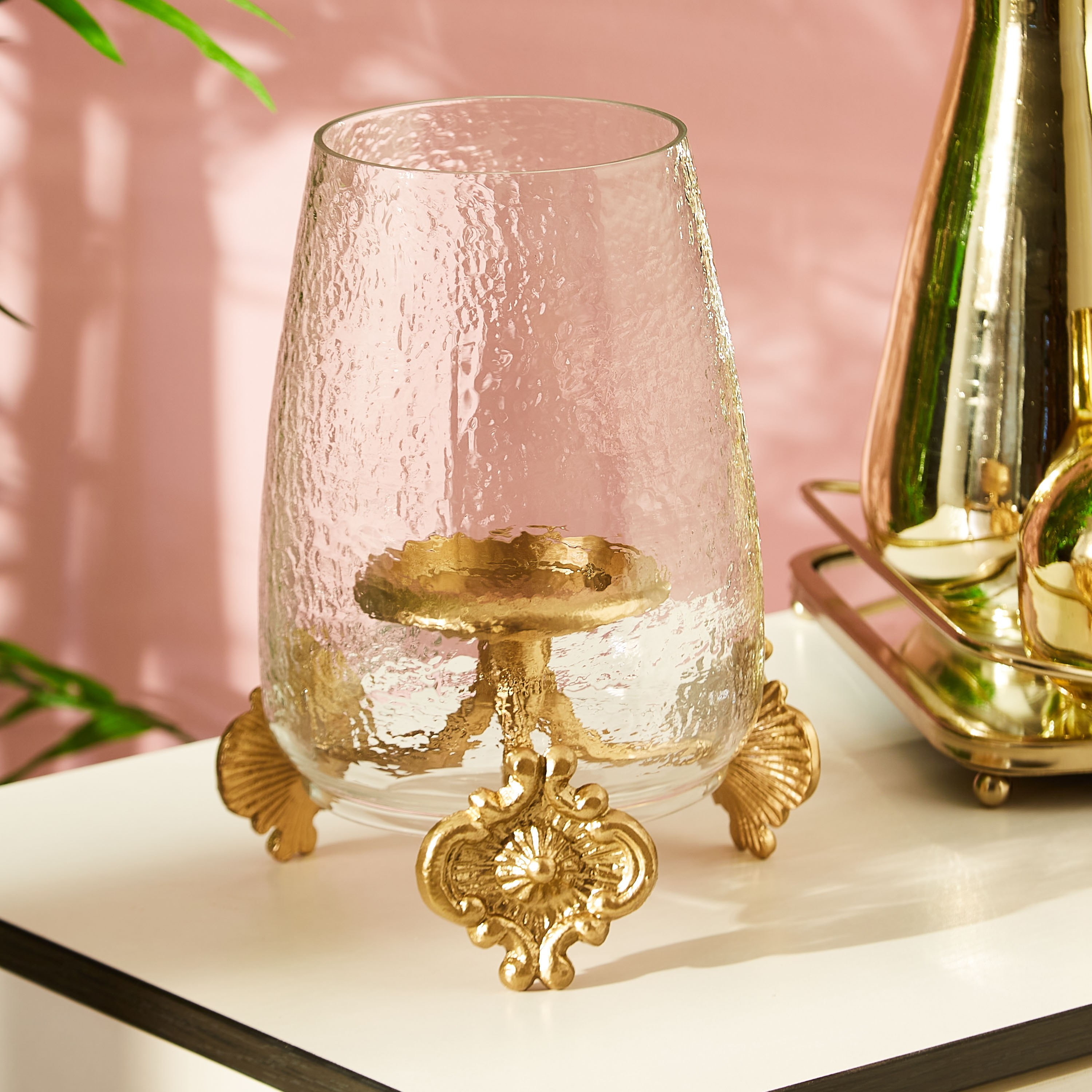 Allure Glass Illusion Candleholder - 18x18x24 cm-hbxlivingroom-decorandaccessories-candleholders-image-2
