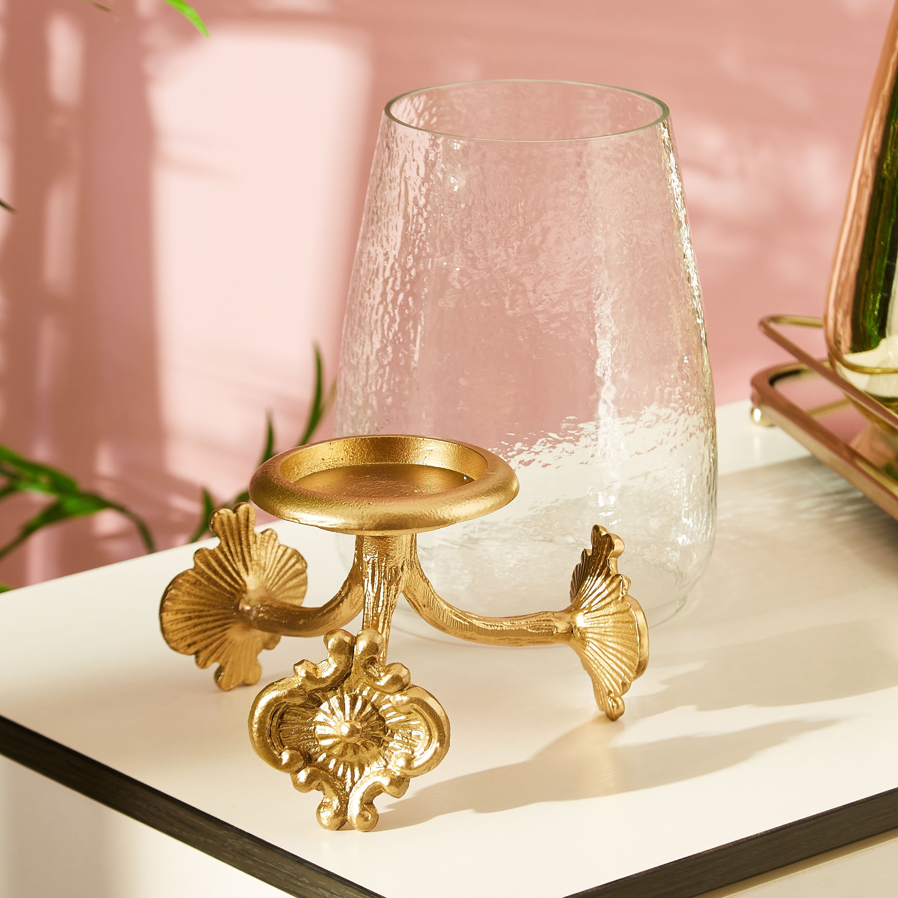 Allure Glass Illusion Candleholder - 18x18x24 cm-hbxlivingroom-decorandaccessories-candleholders-image-3