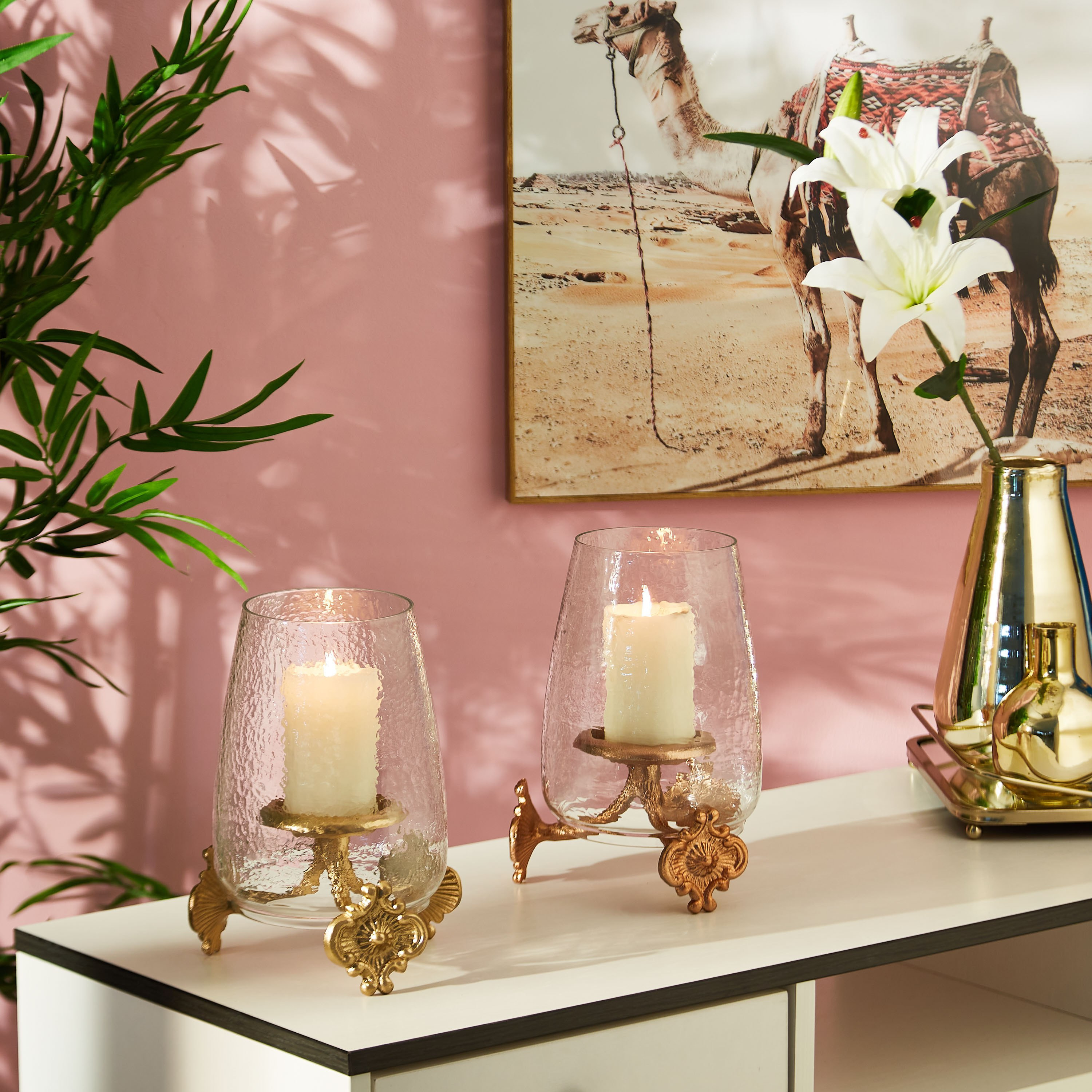 Allure Glass Illusion Candleholder - 18x18x24 cm-hbxlivingroom-decorandaccessories-candleholders-image-5