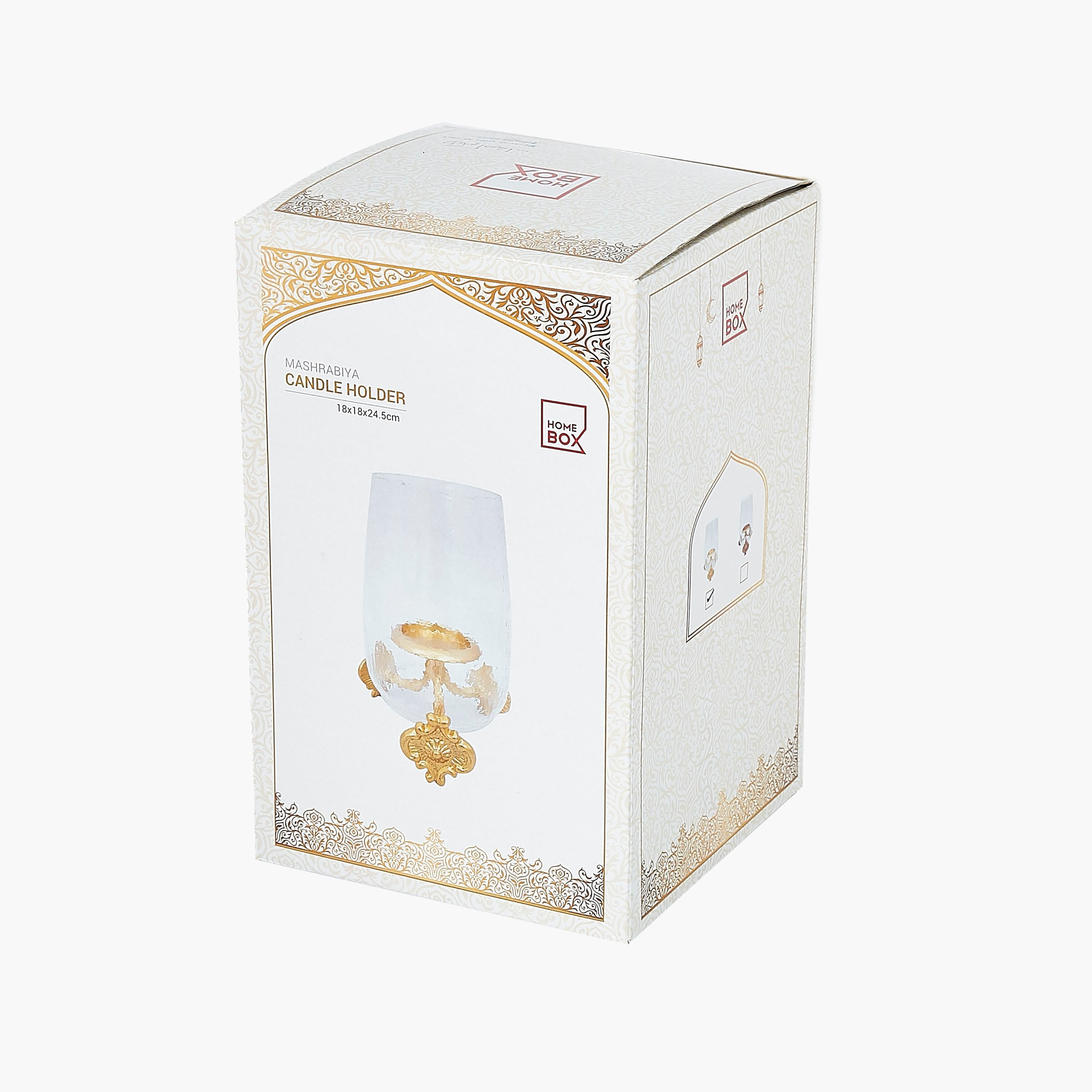 Allure Glass Illusion Candleholder - 18x18x24 cm-hbxlivingroom-decorandaccessories-candleholders-image-6