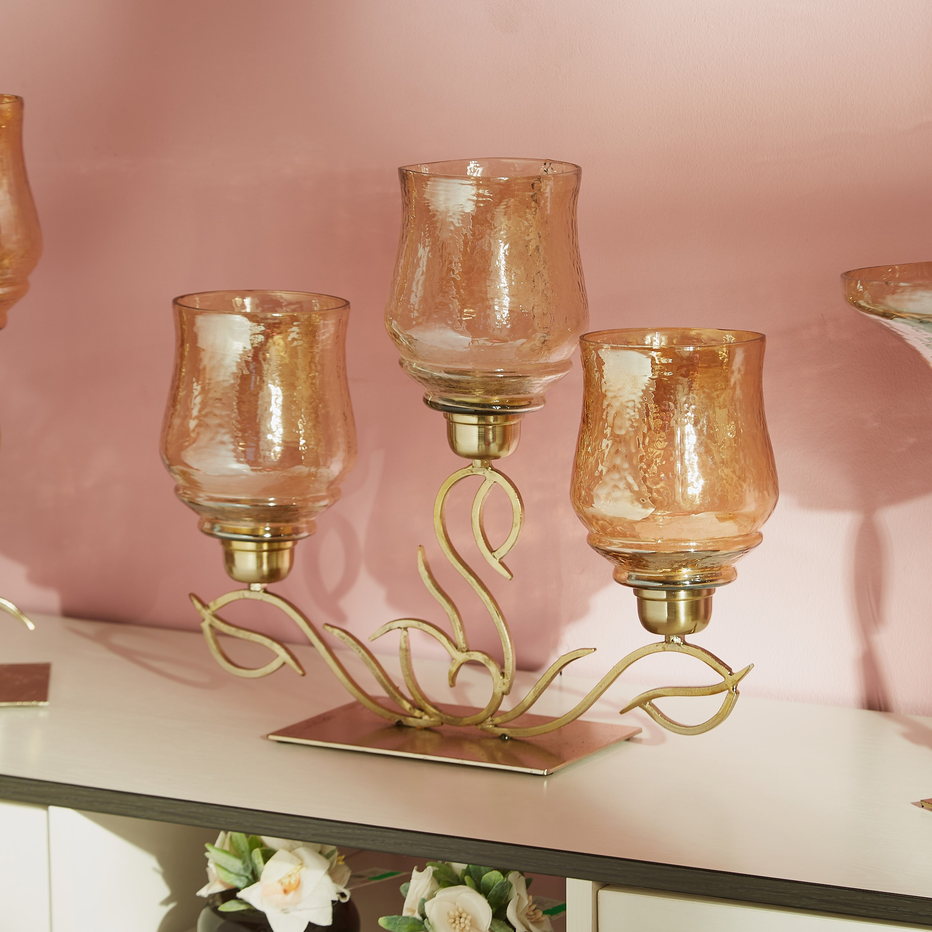 حامل شموع معدني 3 أقواس من أهانا-hbxlivingroom-decorandaccessories-candleholders-image-1