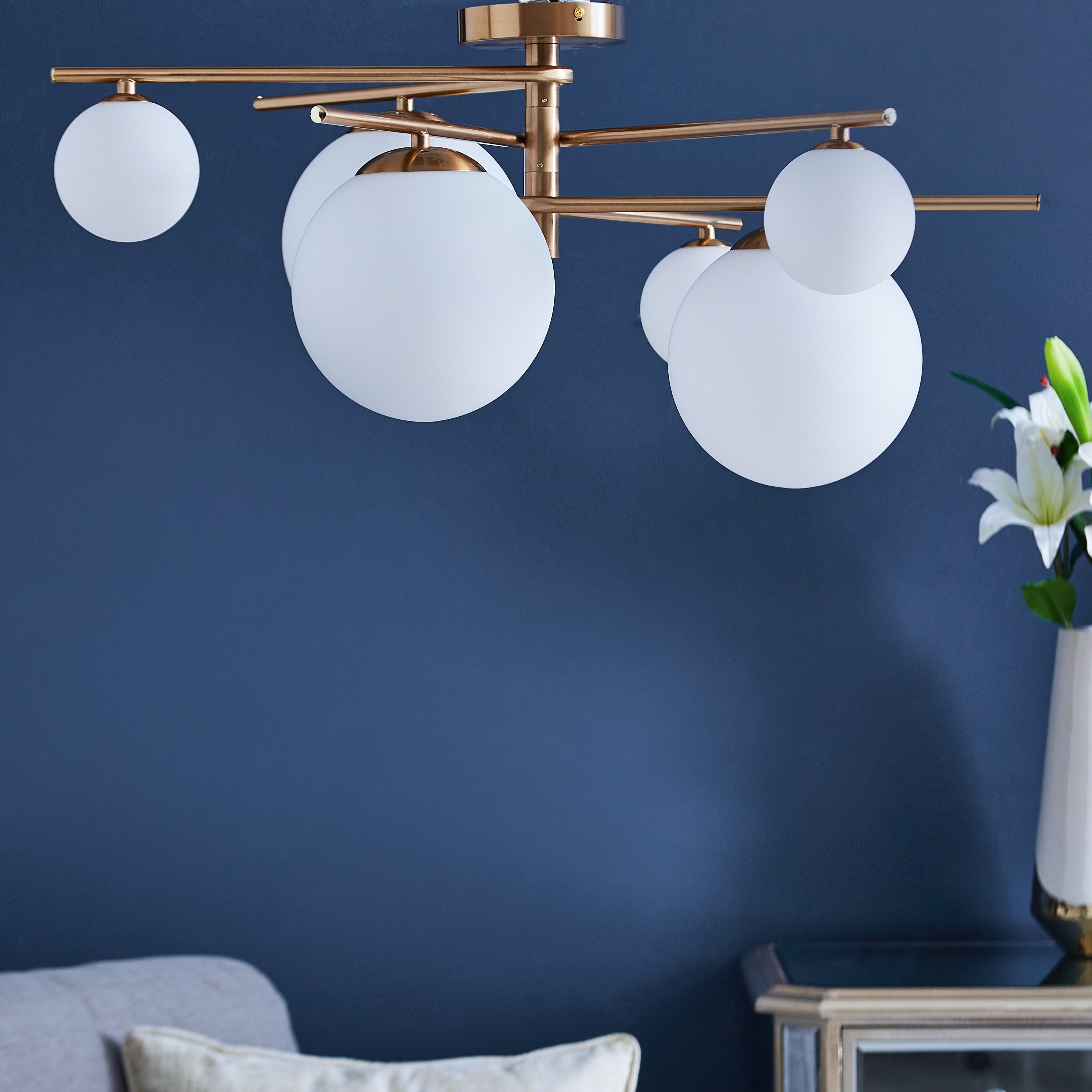 مصباح سقف معتّم 6 لمبات بلوب - 40x35 سم من ماتيو-hbxhomeware-hbxdecorandfurnishings-image-2