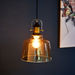 Mateo Gold Ceiling Lamp with Glass Pendant - 24x34 cm-Ceiling Lamps-thumbnailMobile-1