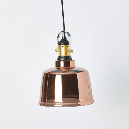 Mateo Rose Gold Ceiling Lamp with Glass Pendant - 24x34 cms