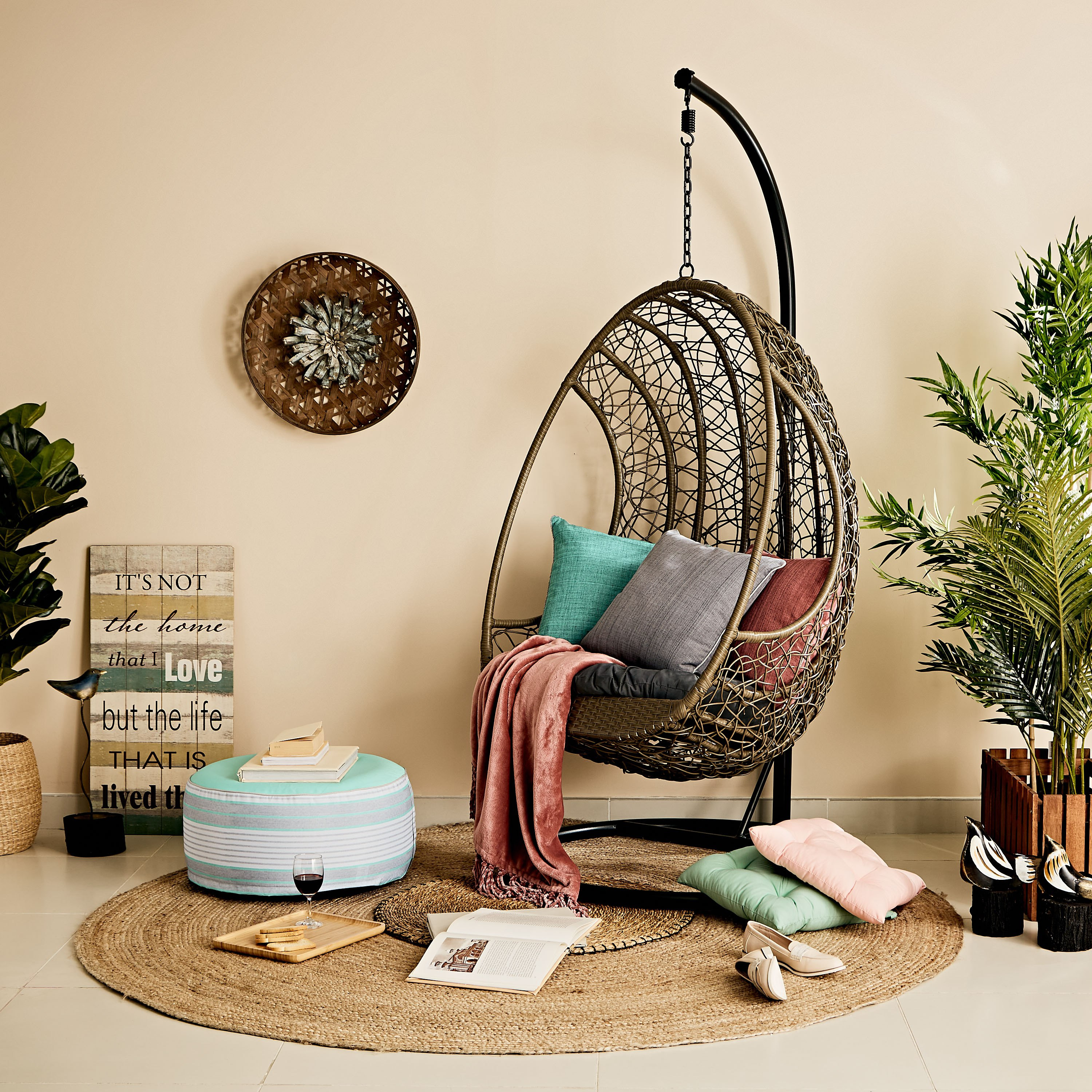 وسادة محشوة سادة - 45x45 سم - ألين-hbxlivingroom-furnishings-cushionsandcovers-filledcushions-image-3