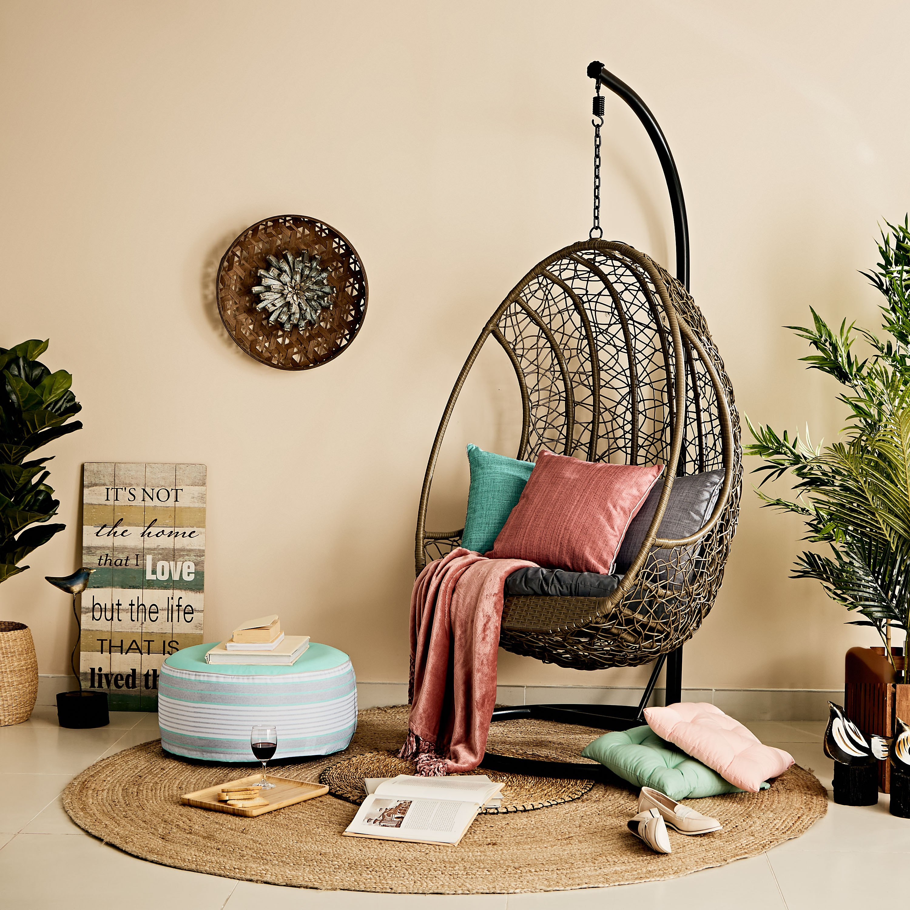 وسادة محشوة سادة - 45x45 سم - ألين-hbxlivingroom-furnishings-cushionsandcovers-filledcushions-image-3