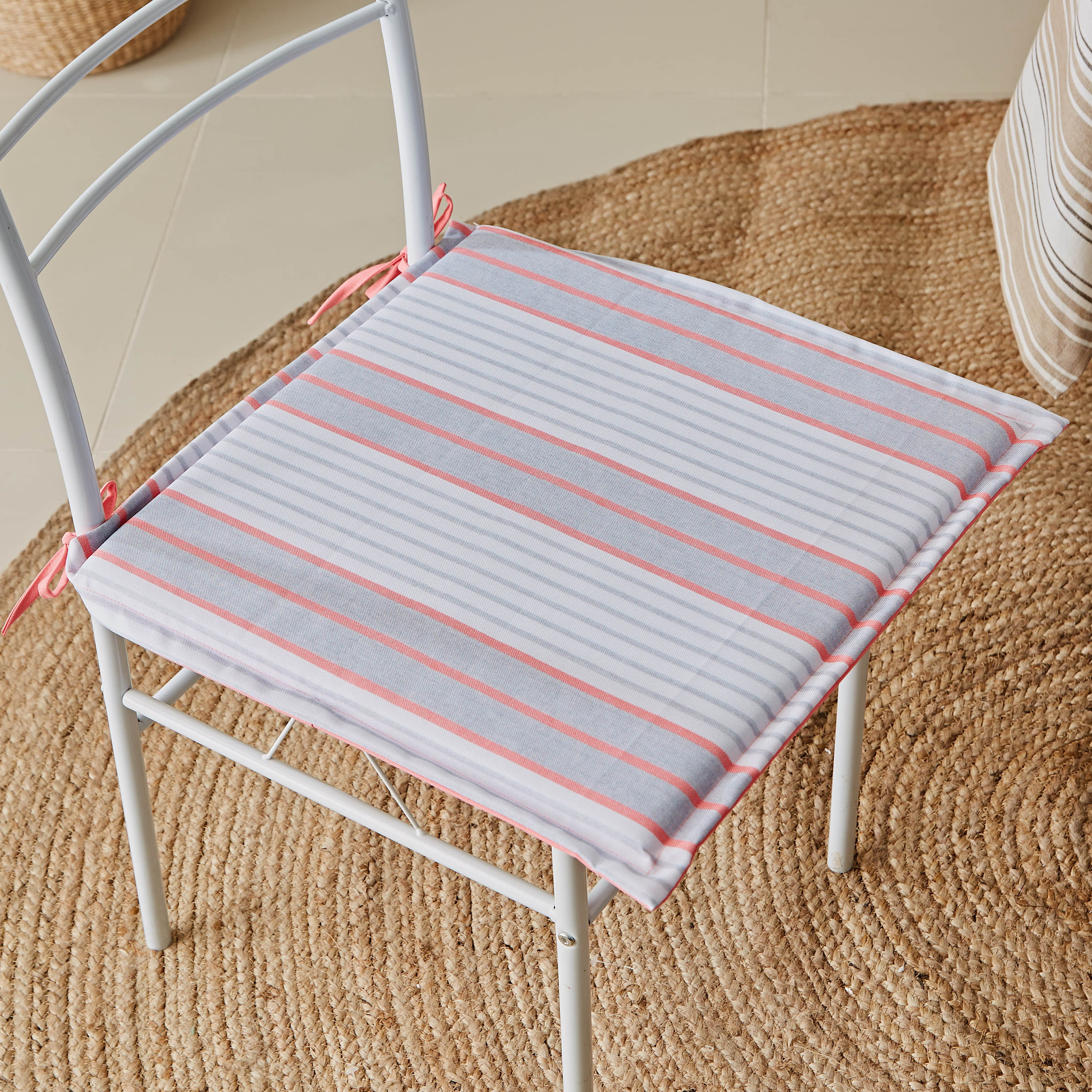 Allen Yarn Dyed Chair Pad - 45x45 cm-hbxhomeware-hbxdecorandfurnishings-image-1
