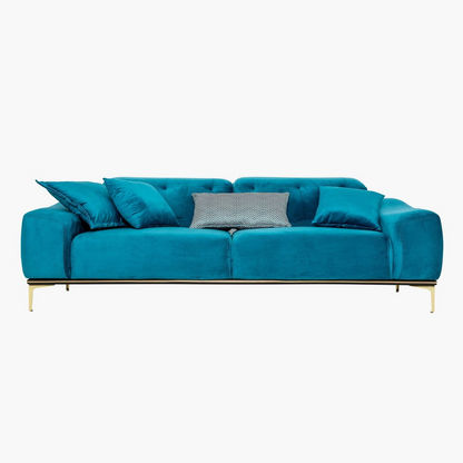 Esther 3-Seater Velvet Sofa Bed with 4 Cushions