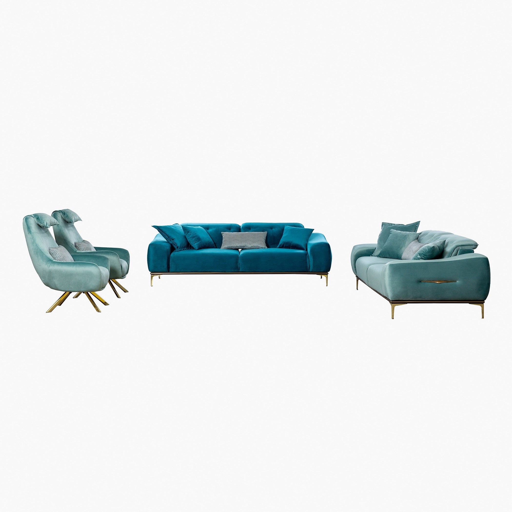 كنبة سرير مخمليّة 3 مقاعد مع 4 وسائد من إيستر-hbxlivingroom-sofasandarmchairs-sofas-image-7