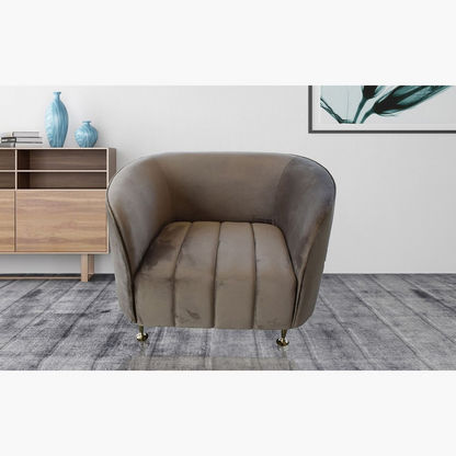Athena 1-Seater Velvet Sofa-Armchairs-image-0