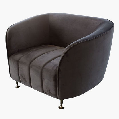 Athena 1-Seater Velvet Sofa-Armchairs-image-2