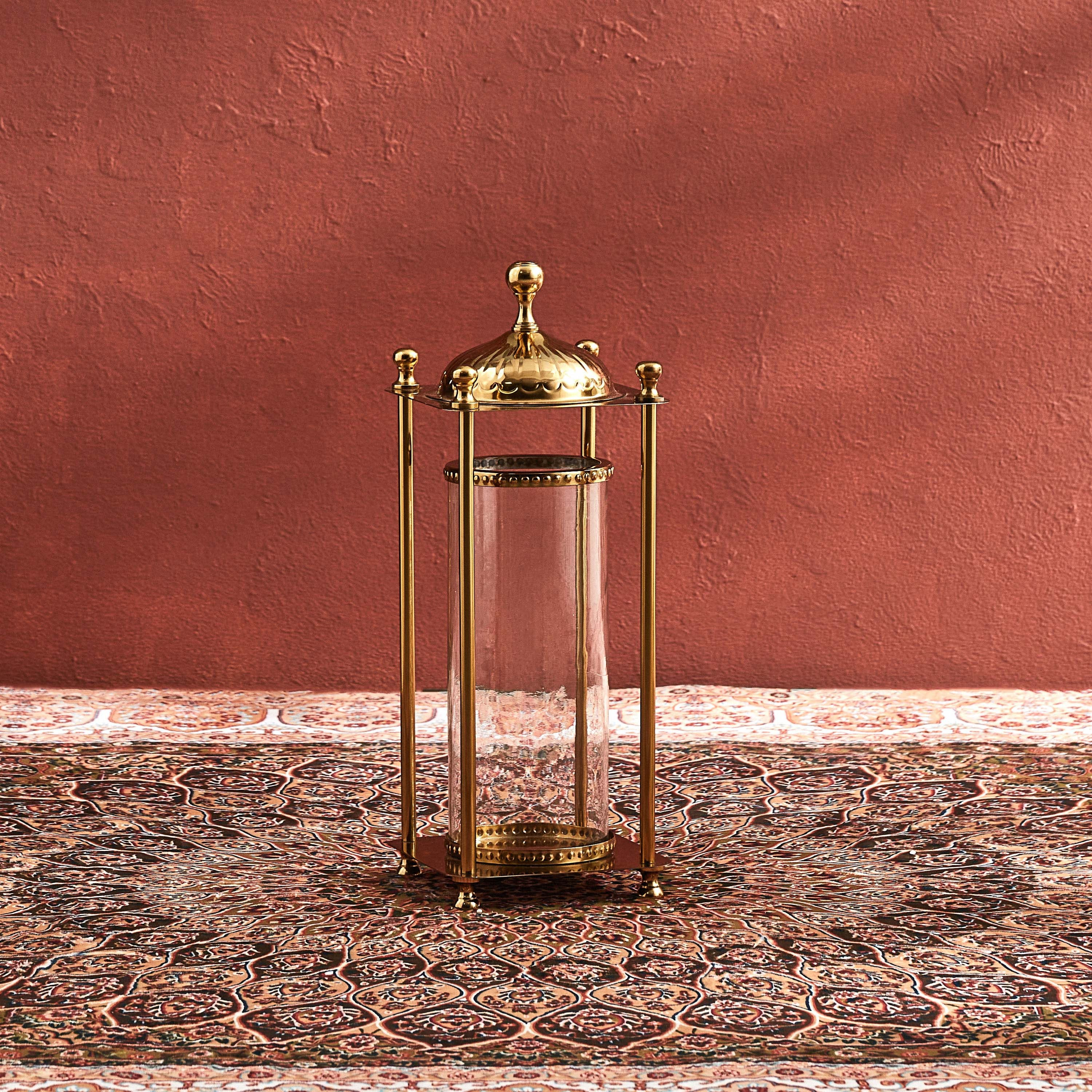 حامل شموع معدني بتصميم قبة من مهر - 15.4×15.4×35 سم-hbxlivingroom-decorandaccessories-candleholders-image-2