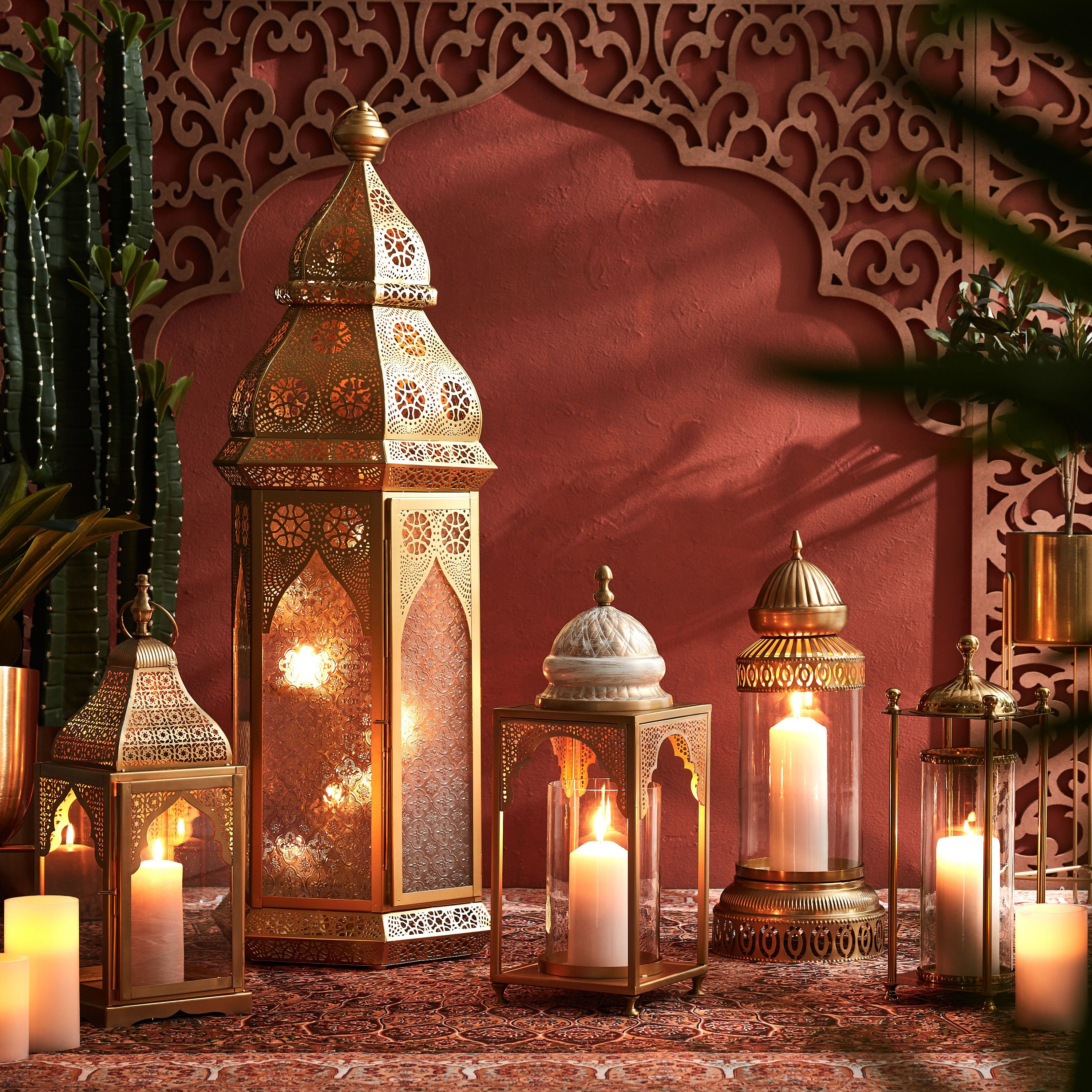 حامل شموع معدني بتصميم قبة من مهر - 15.4×15.4×35 سم-hbxlivingroom-decorandaccessories-candleholders-image-6