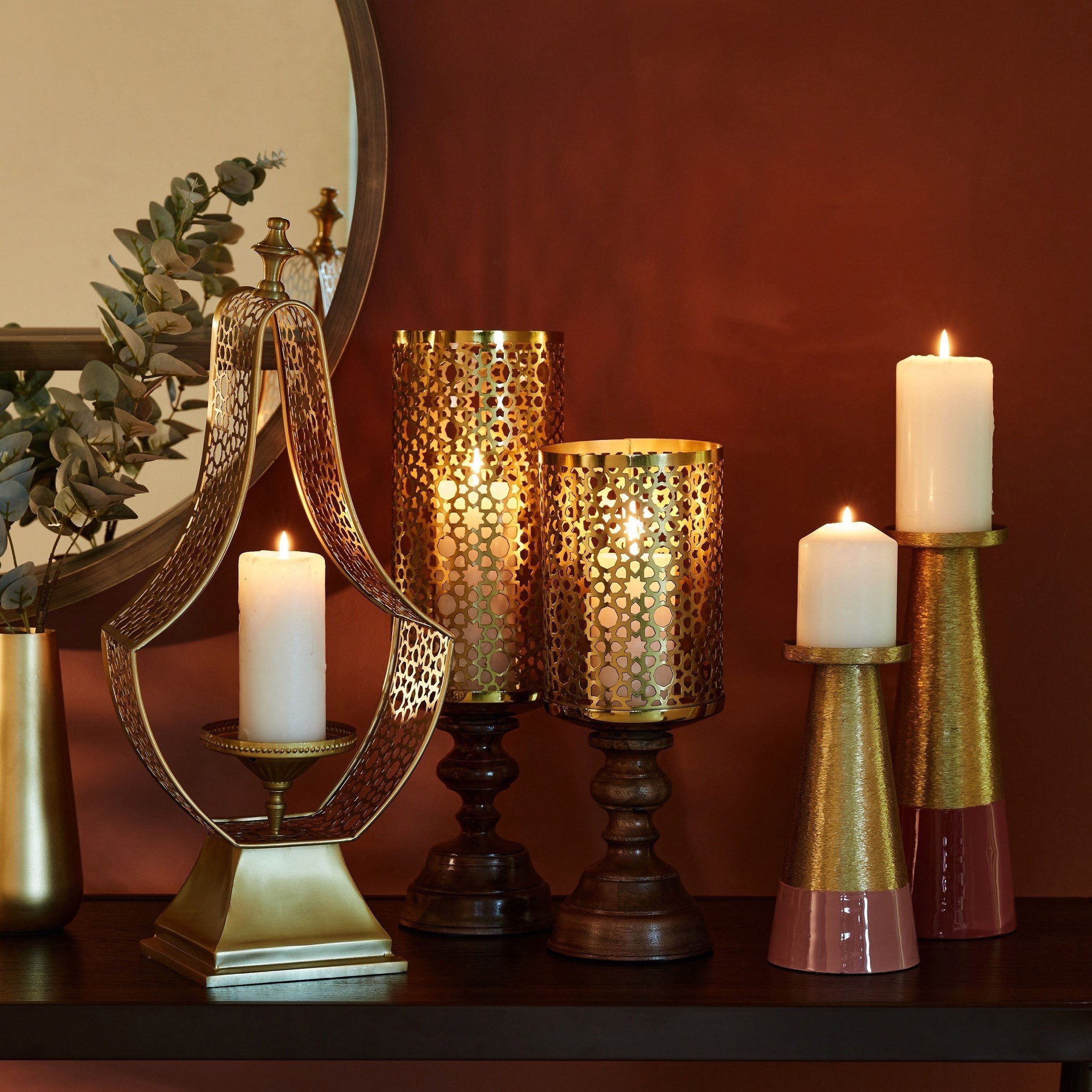 حامل شموع جاروخا معدني من مشربية - 49 سم-hbxlivingroom-decorandaccessories-candleholders-image-6