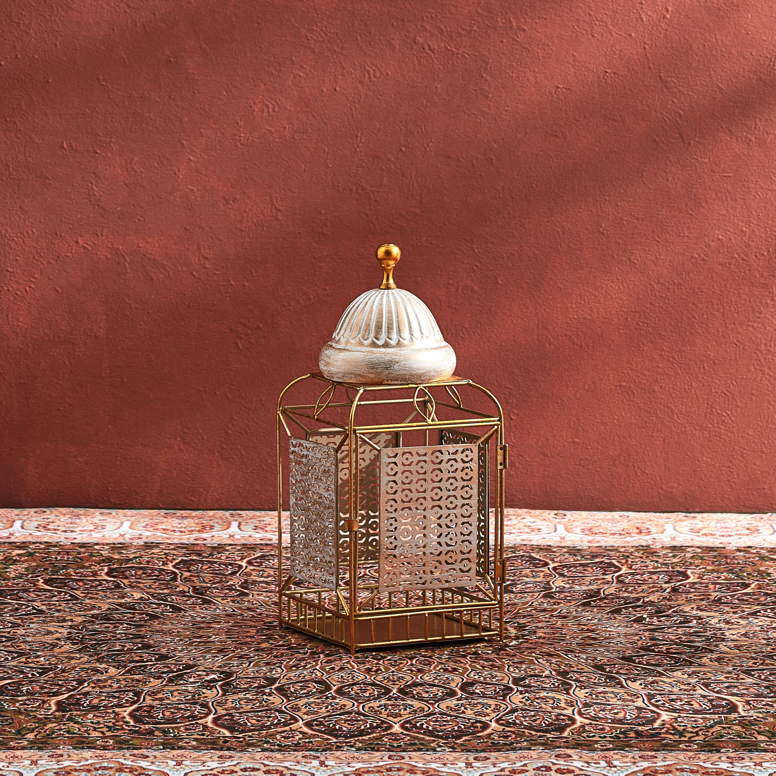 Mehr Metal Block Lantern - 17x17x39 cm-hbxdecorandfurnishings-homeaccessories-lanterns-image-2