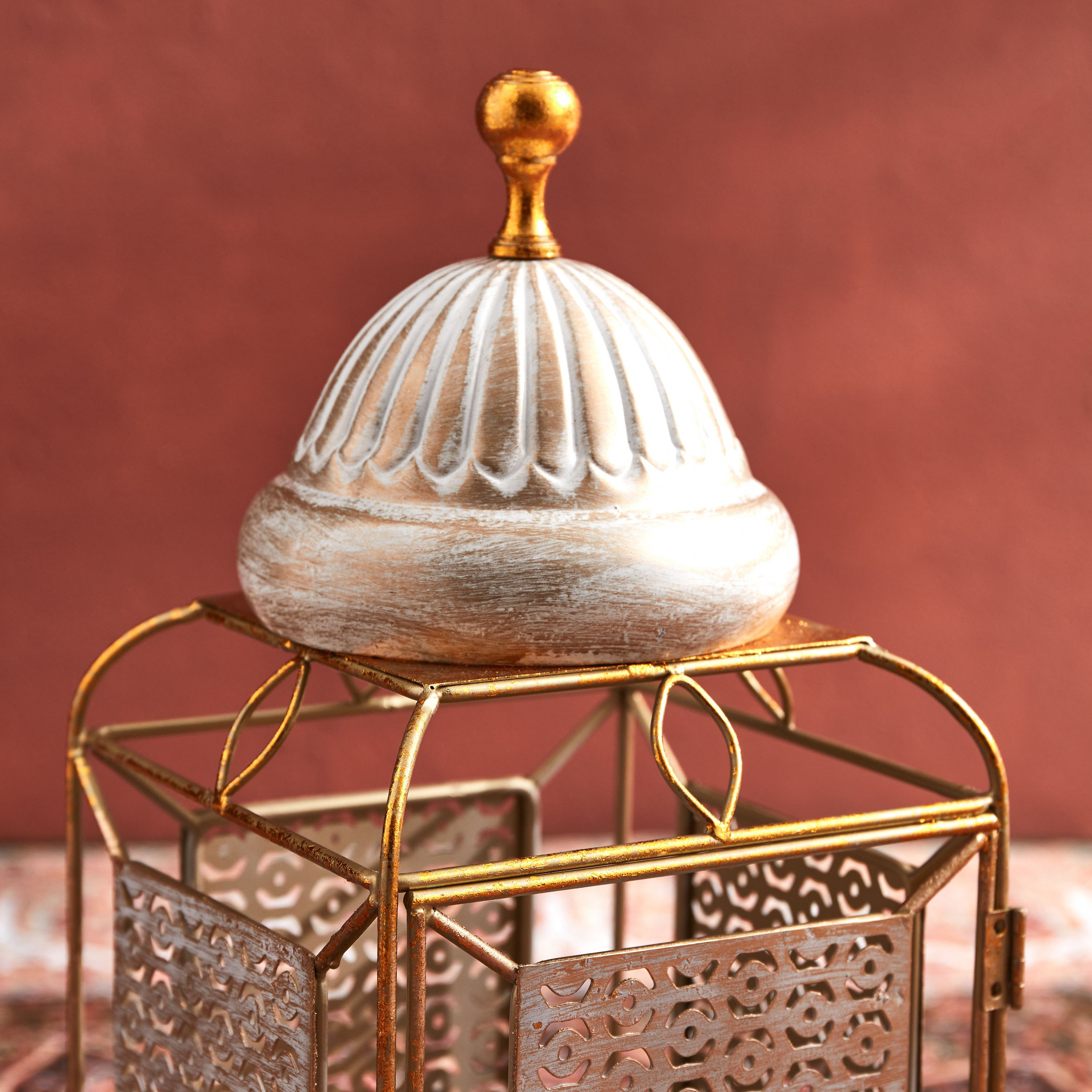 Mehr Metal Block Lantern - 17x17x39 cm-hbxdecorandfurnishings-homeaccessories-lanterns-image-4