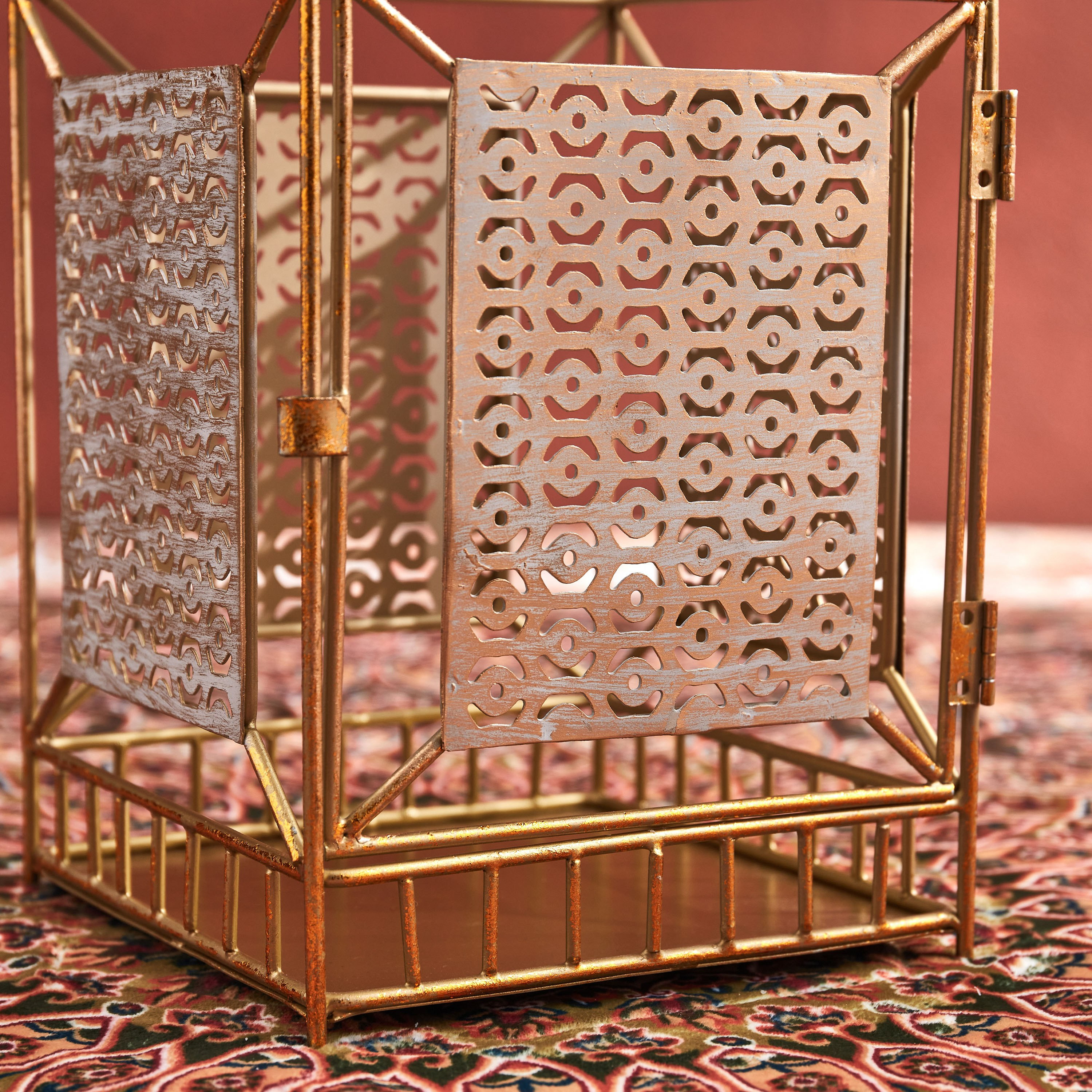 Mehr Metal Block Lantern - 17x17x39 cm-hbxdecorandfurnishings-homeaccessories-lanterns-image-5