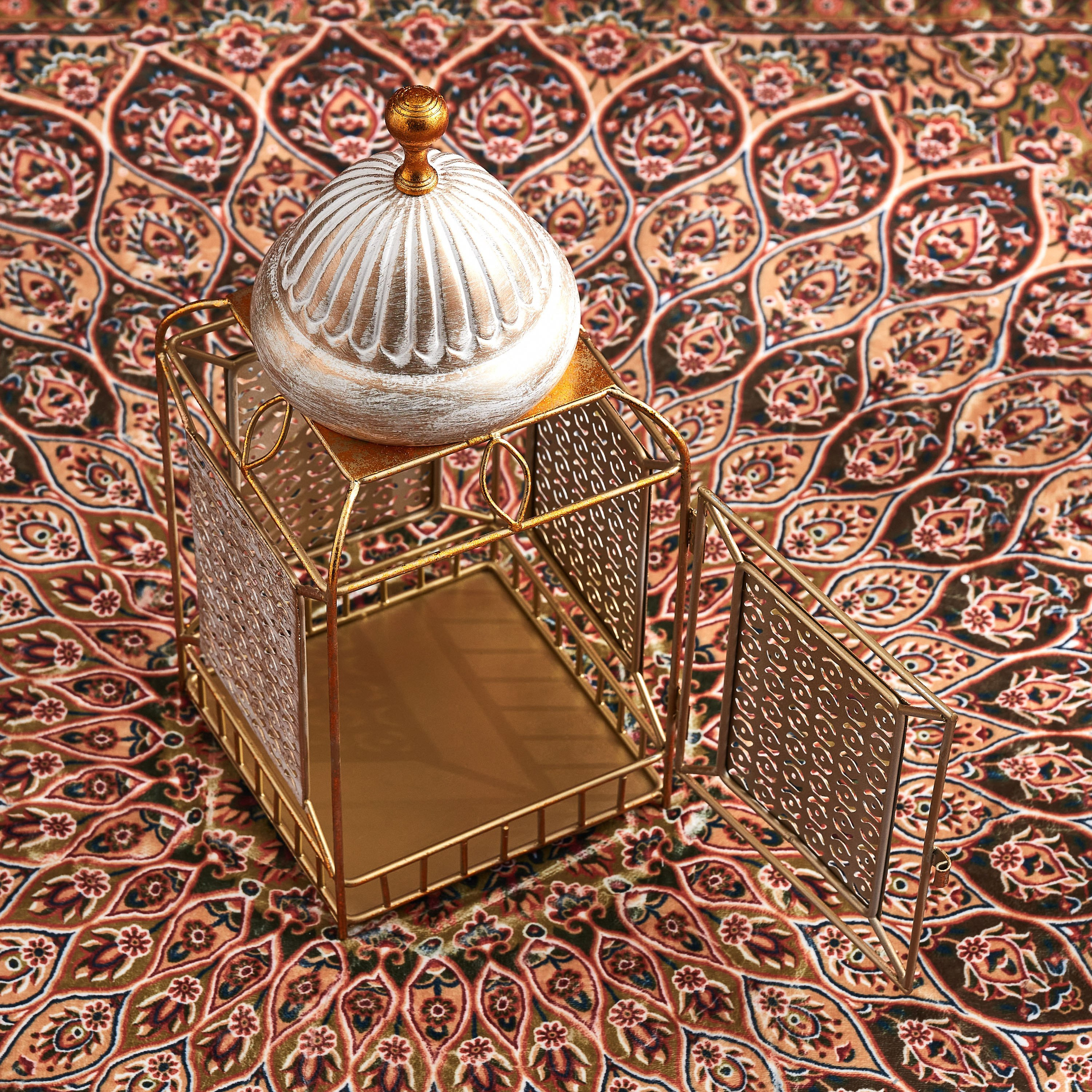 Mehr Metal Block Lantern - 17x17x39 cm-hbxdecorandfurnishings-homeaccessories-lanterns-image-6