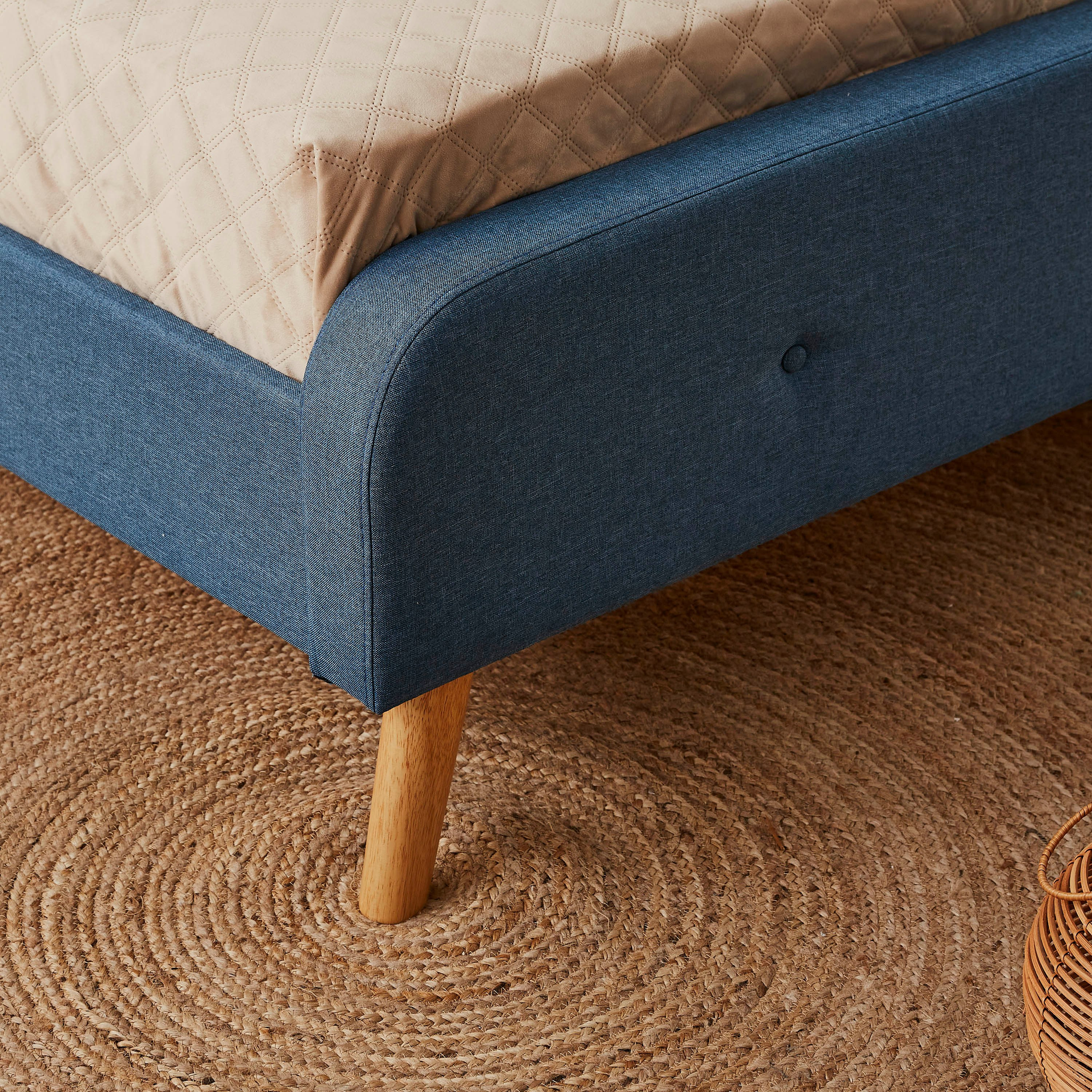 Movo Nordica Upholstered Queen Bed - 150x200 cm-hbxbedroom-bedsandbedsets-beds-queen-image-3