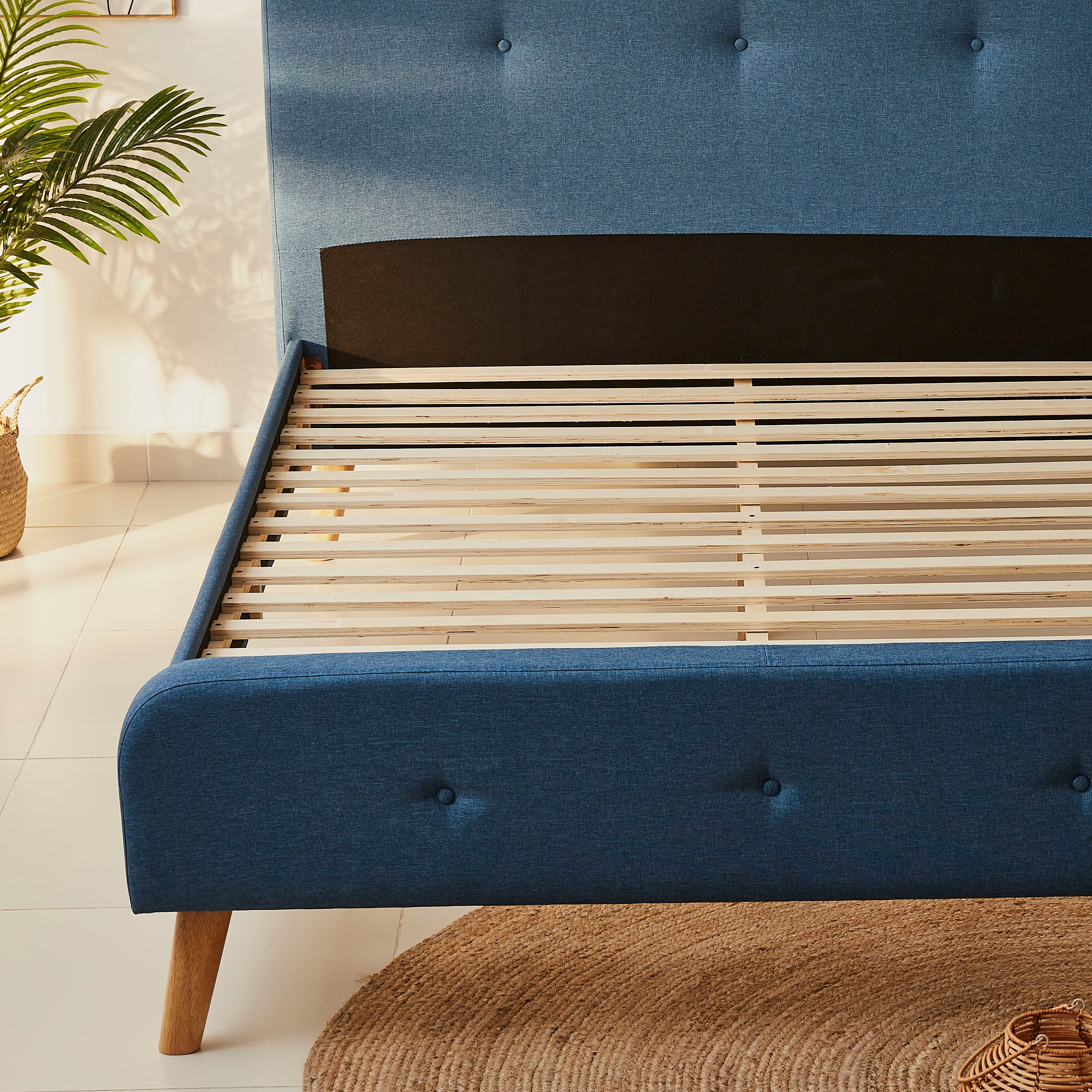 Movo Nordica Upholstered Queen Bed - 150x200 cm-hbxbedroom-bedsandbedsets-beds-queen-image-6
