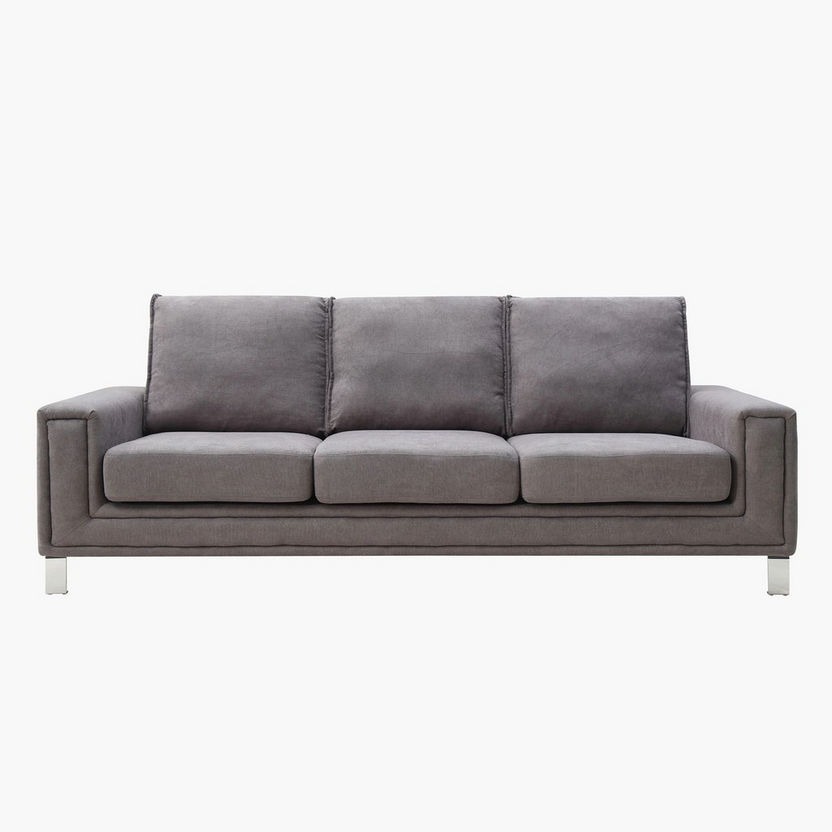 Caster 3-Seater Fabric Sofa-Sofas-image-1