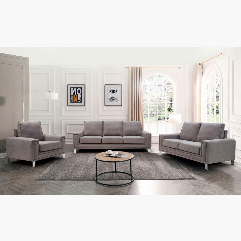 Caster 3-Seater Fabric Sofa-Sofas-image-5