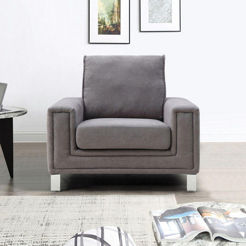 Caster 1-Seater Fabric Sofa-Armchairs-image-0