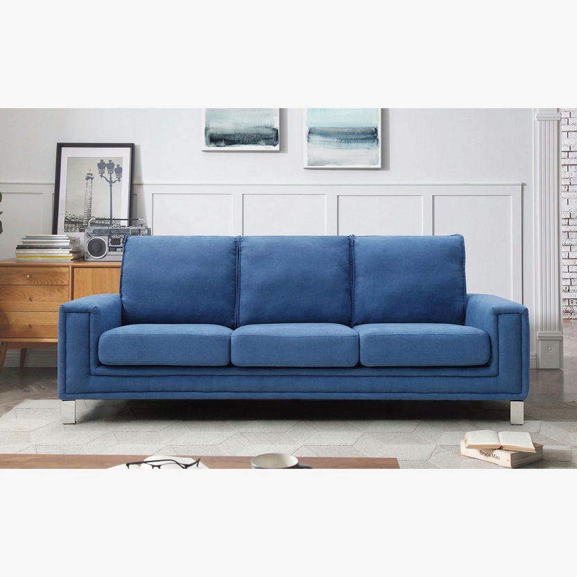 Caster 3-Seater Fabric Sofa-Sofas-image-0