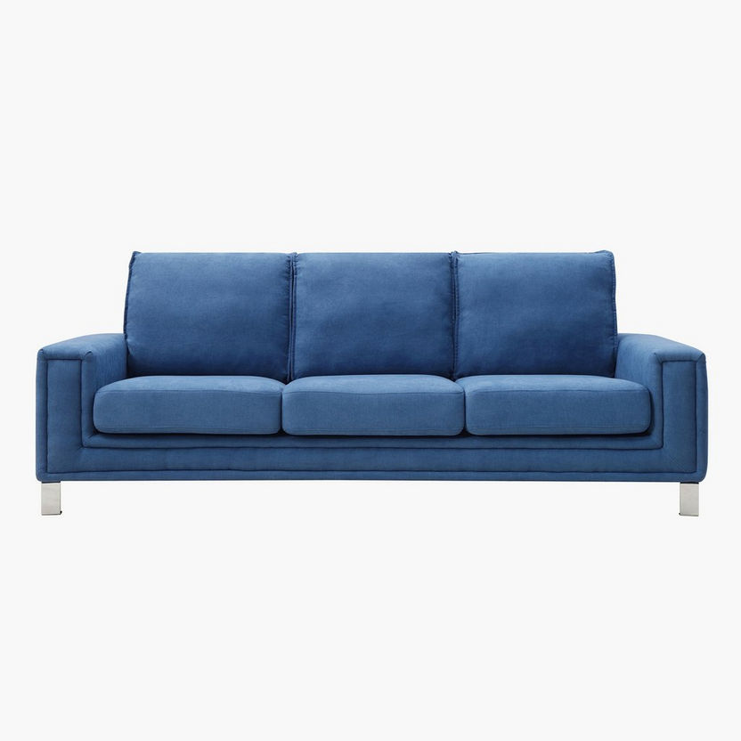 Caster 3-Seater Fabric Sofa-Sofas-image-1