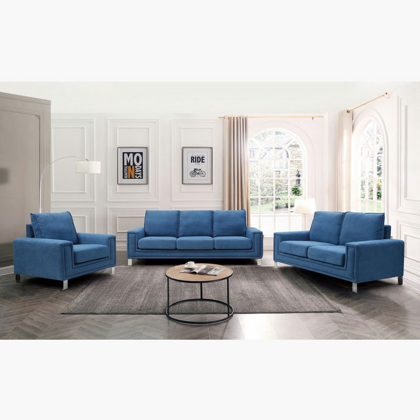 Caster 3-Seater Fabric Sofa-Sofas-image-4