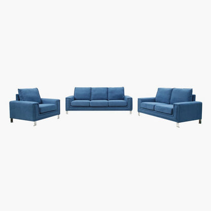 Caster 3-Seater Fabric Sofa
